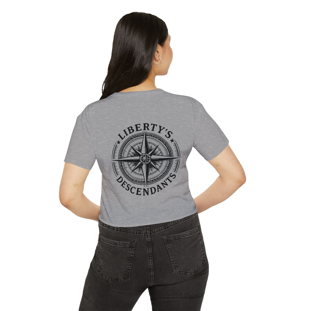 Liberty's Descendants Compass Back Crop Top — Women's Graphic