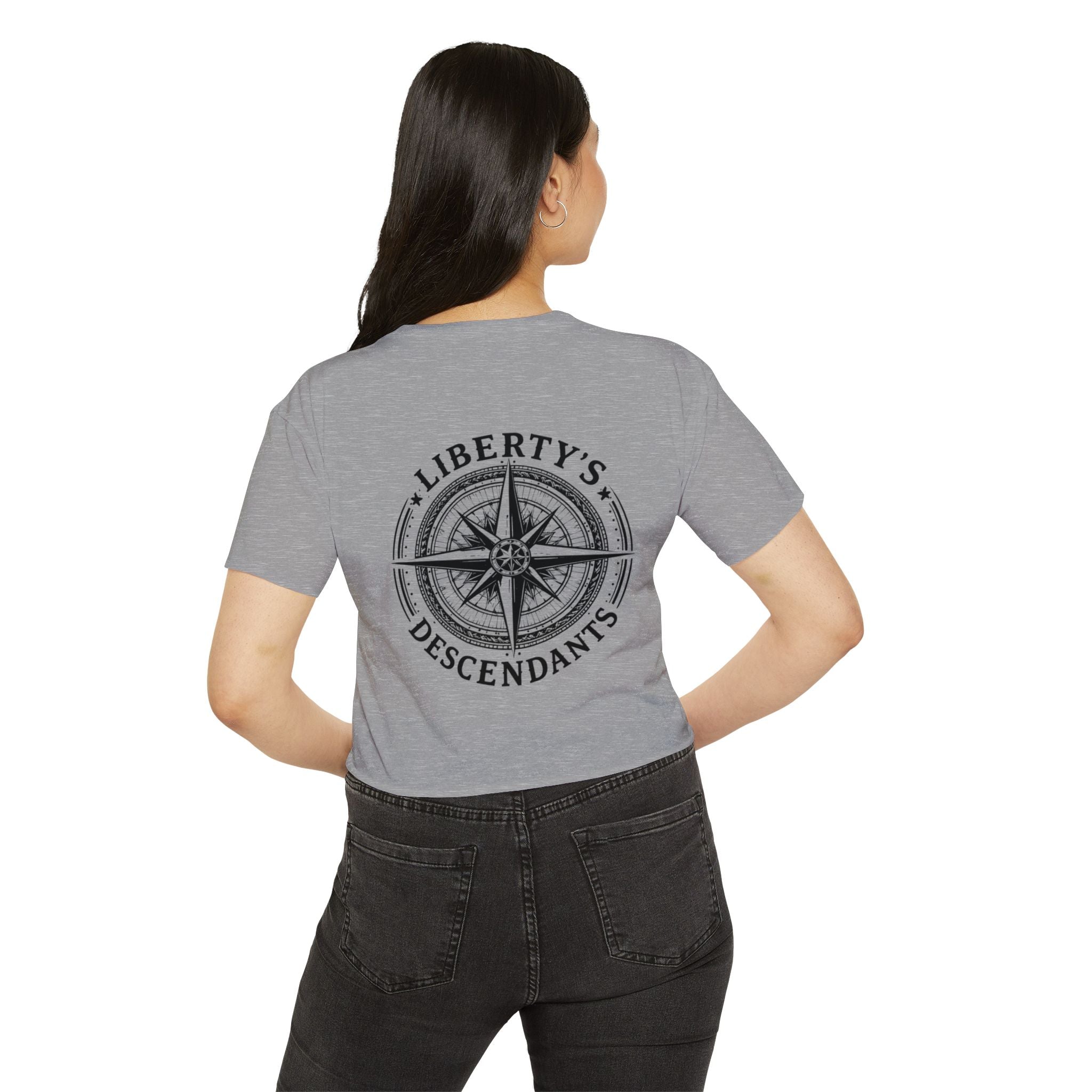 Liberty's Descendants Compass Back Crop Top — Women's Graphic