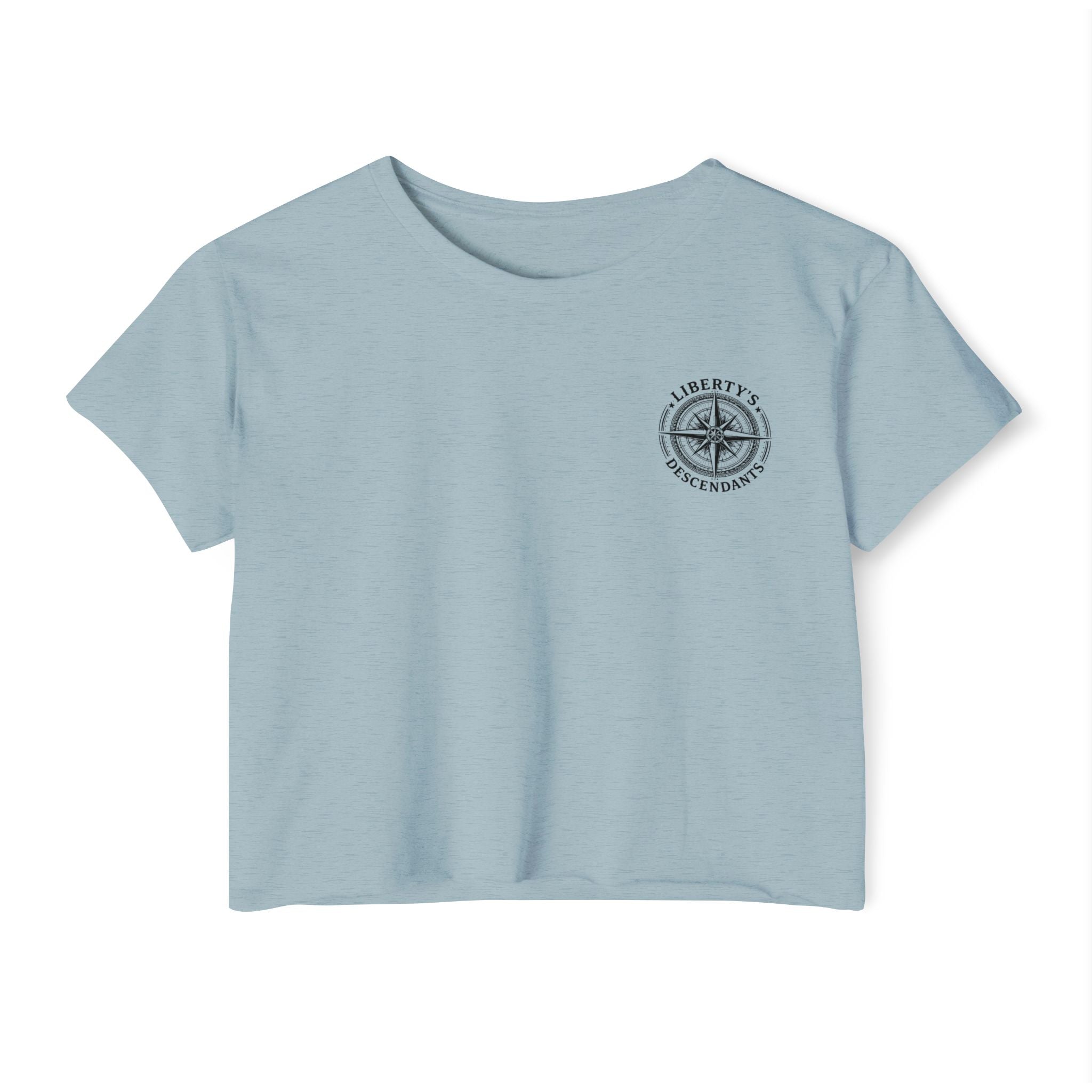 Liberty's Descendants Compass Back Crop Top — Women's Graphic