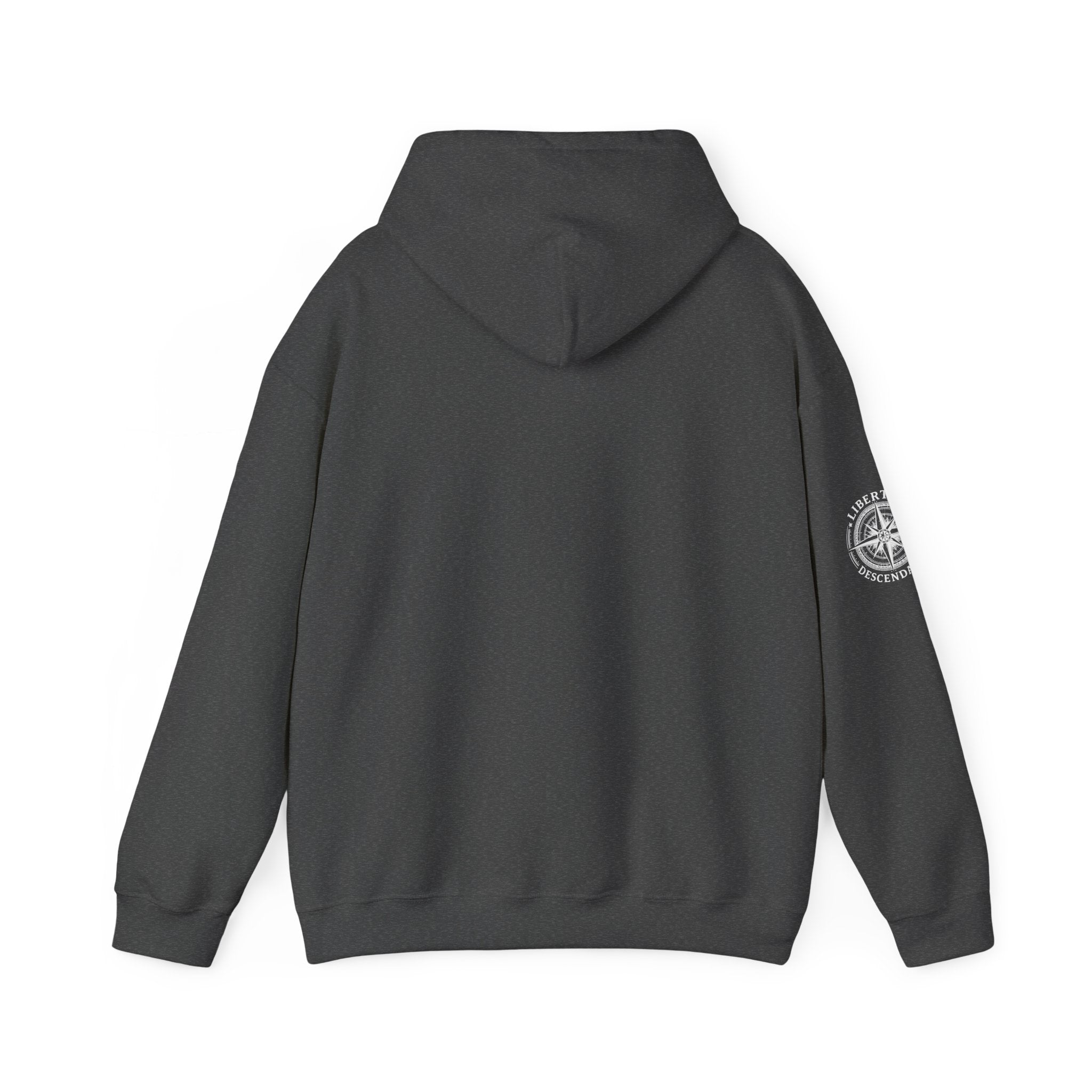 Liberty's Descendant Compass Hoodie — Patriotic Compass Logo Pullover