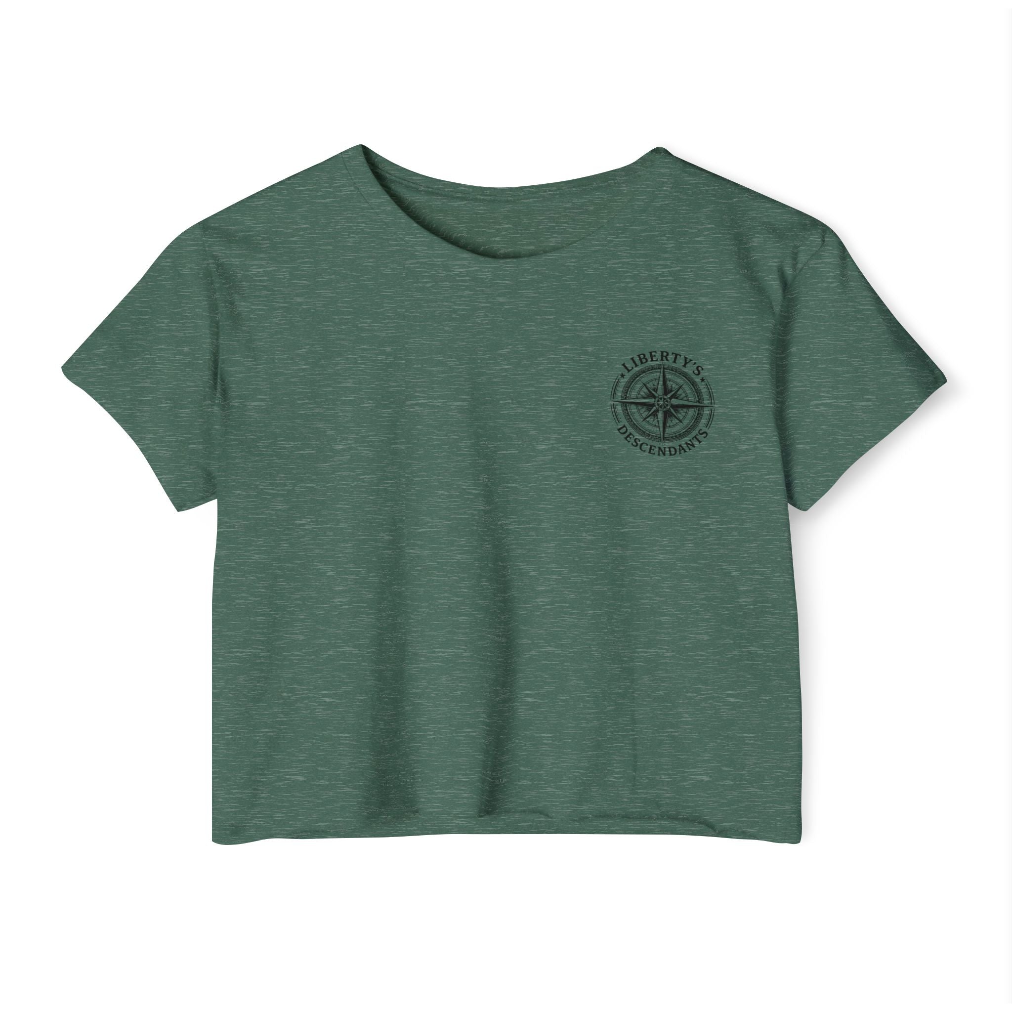 Liberty's Descendants Compass Back Crop Top — Women's Graphic