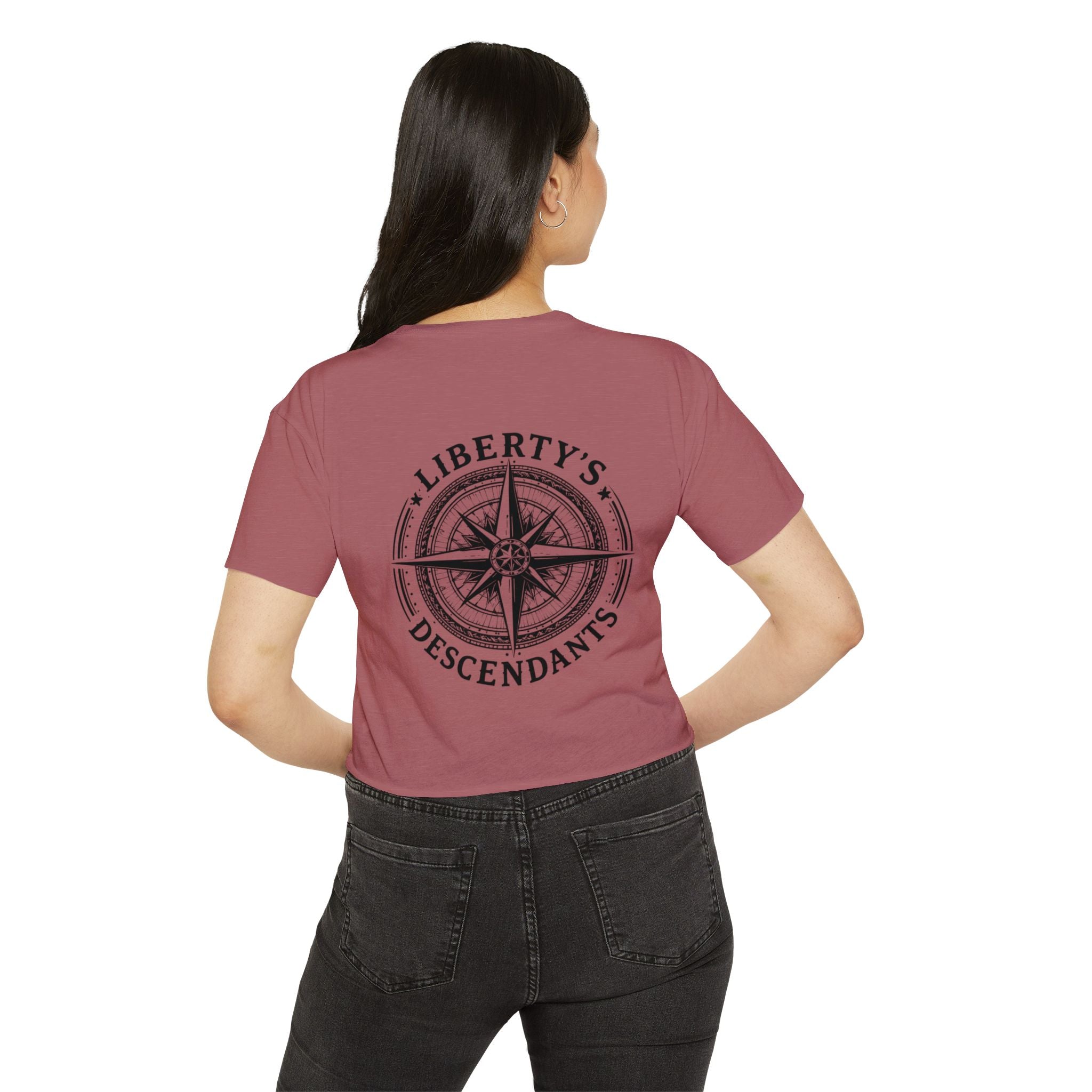 Liberty's Descendants Compass Back Crop Top — Women's Graphic