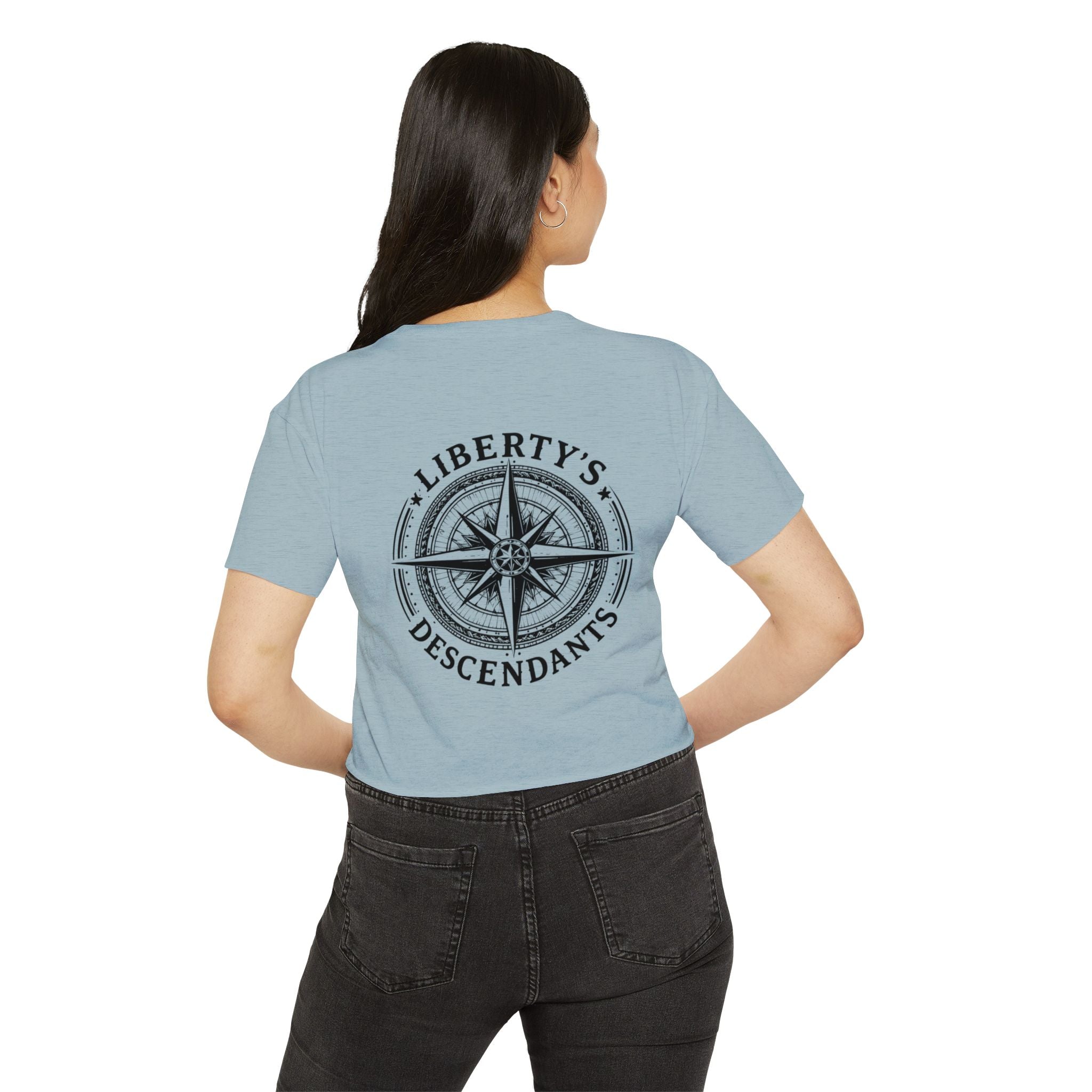 Liberty's Descendants Compass Back Crop Top — Women's Graphic