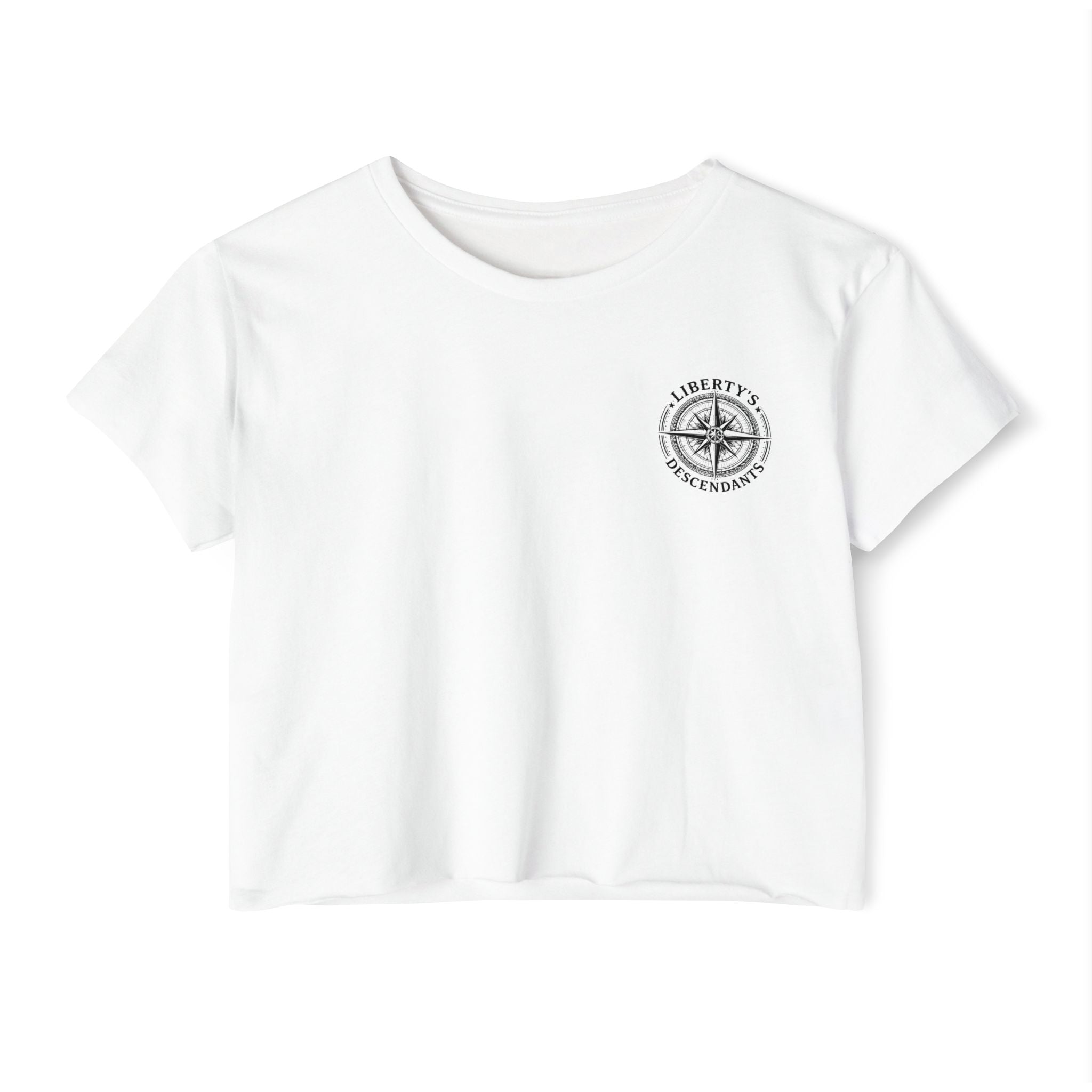 Liberty's Descendants Compass Back Crop Top — Women's Graphic