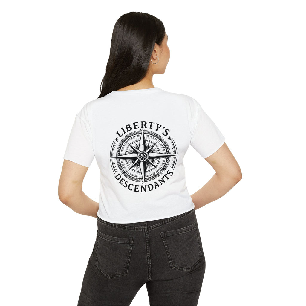 Liberty's Descendants Compass Back Crop Top — Women's Graphic