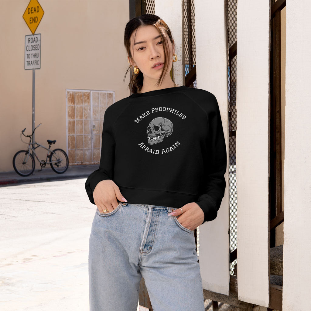 Cropped Pullover – "Make Pedophiles Afraid Again"
