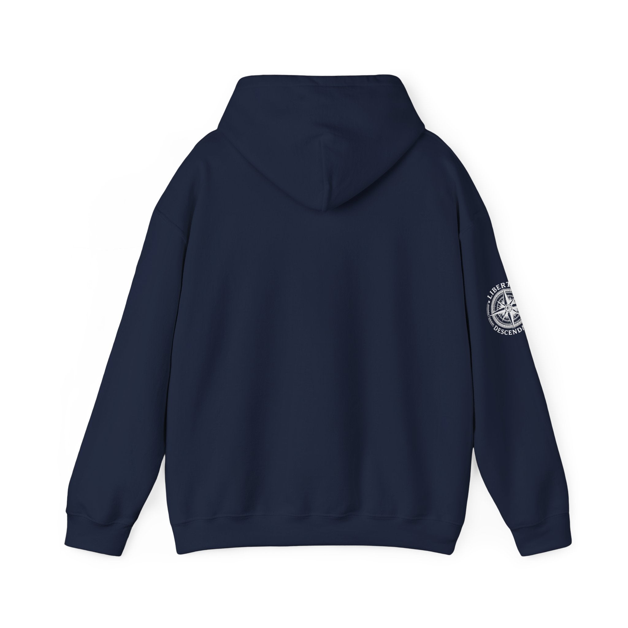 Liberty's Descendant Compass Hoodie — Patriotic Compass Logo Pullover