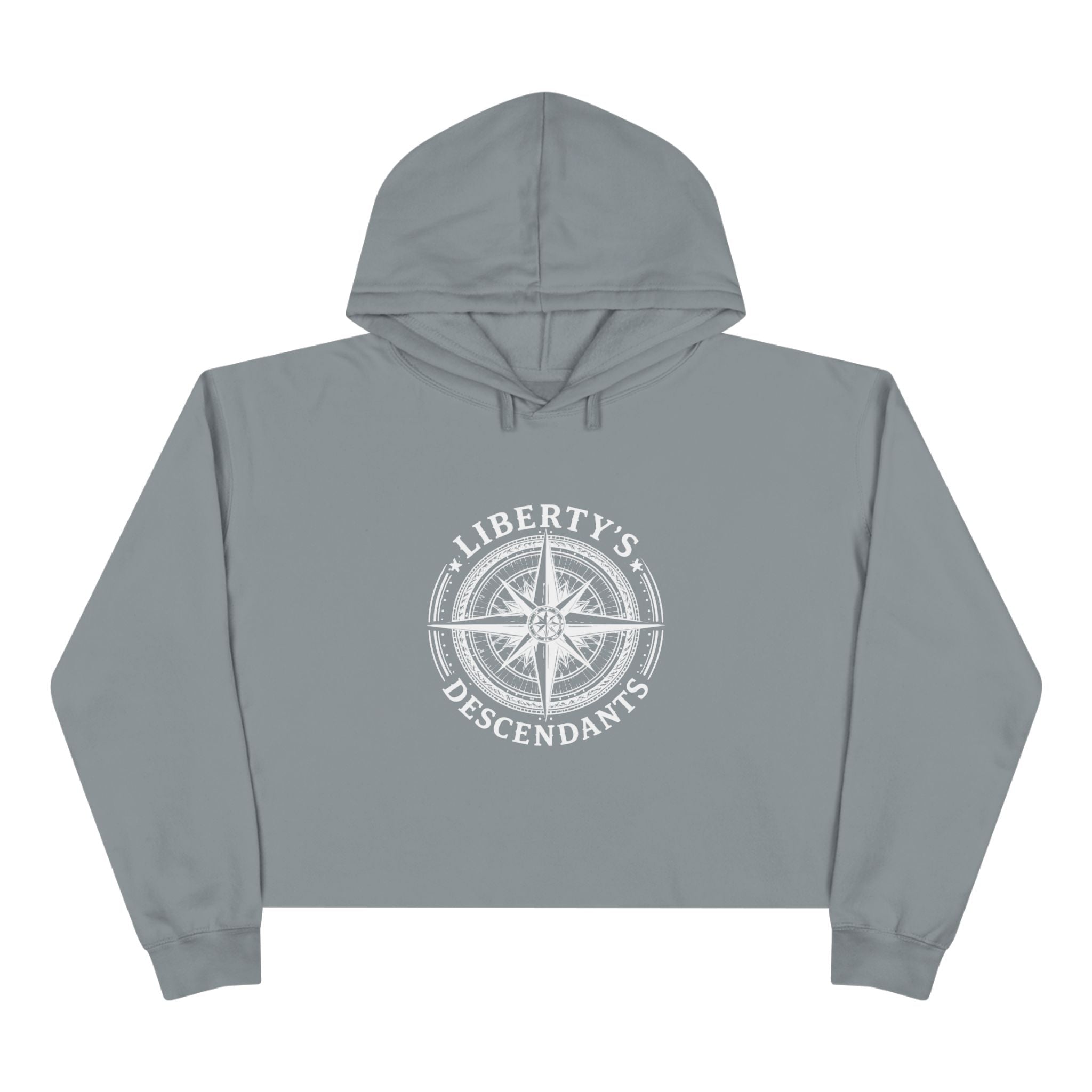 Cropped Hoodie Liberty's Descendants Emblem — Lightweight Casual Crop Hoodie