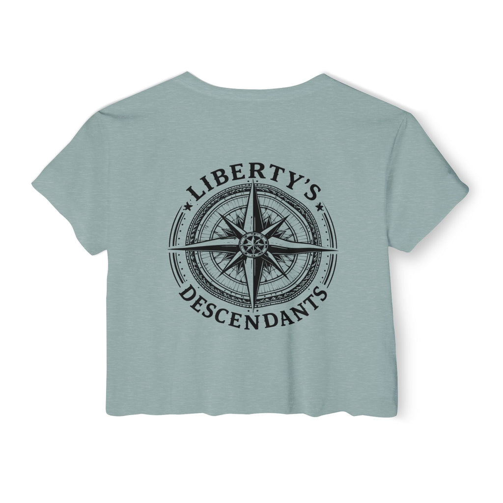 Liberty's Descendants Compass Back Crop Top — Women's Graphic