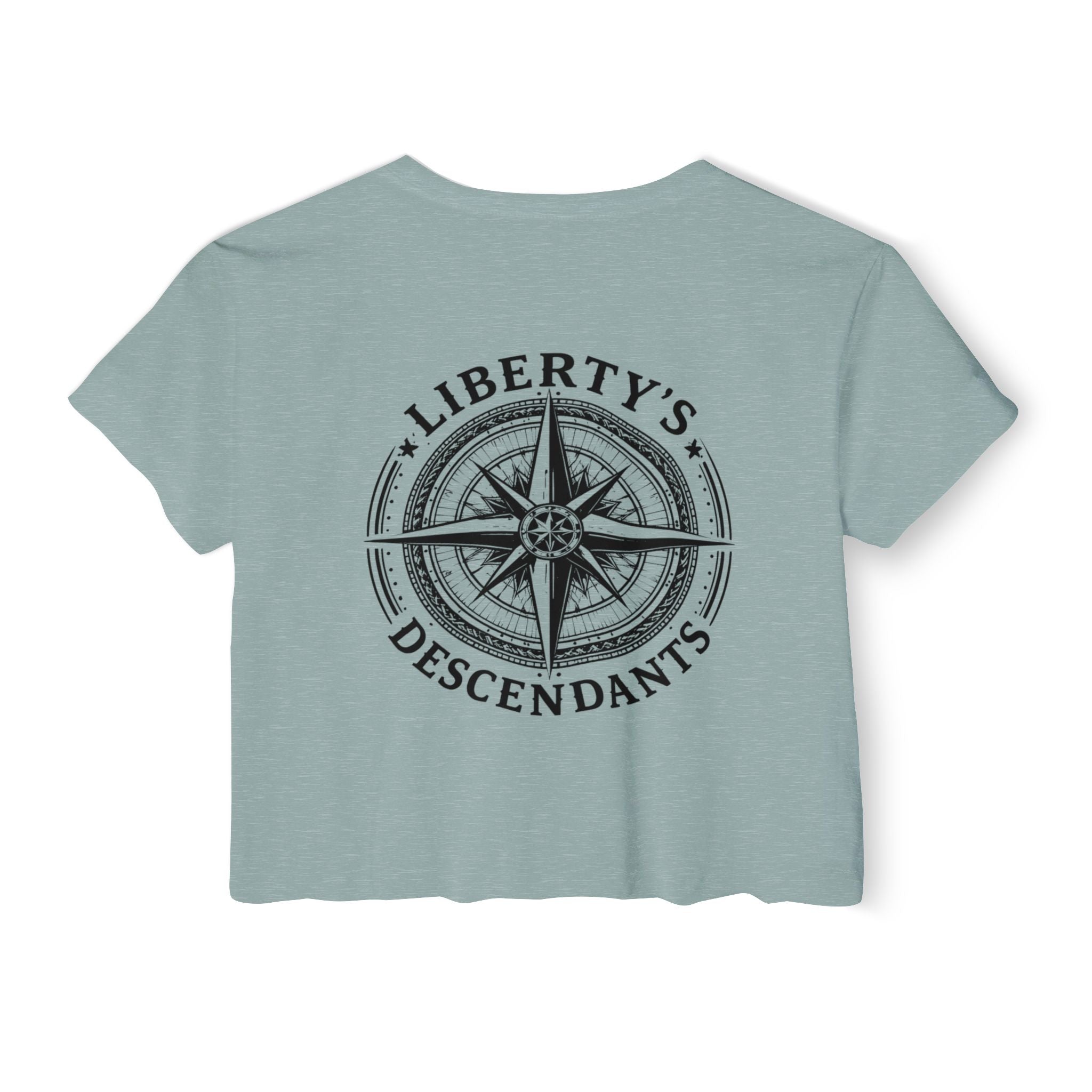 Liberty's Descendants Compass Back Crop Top — Women's Graphic