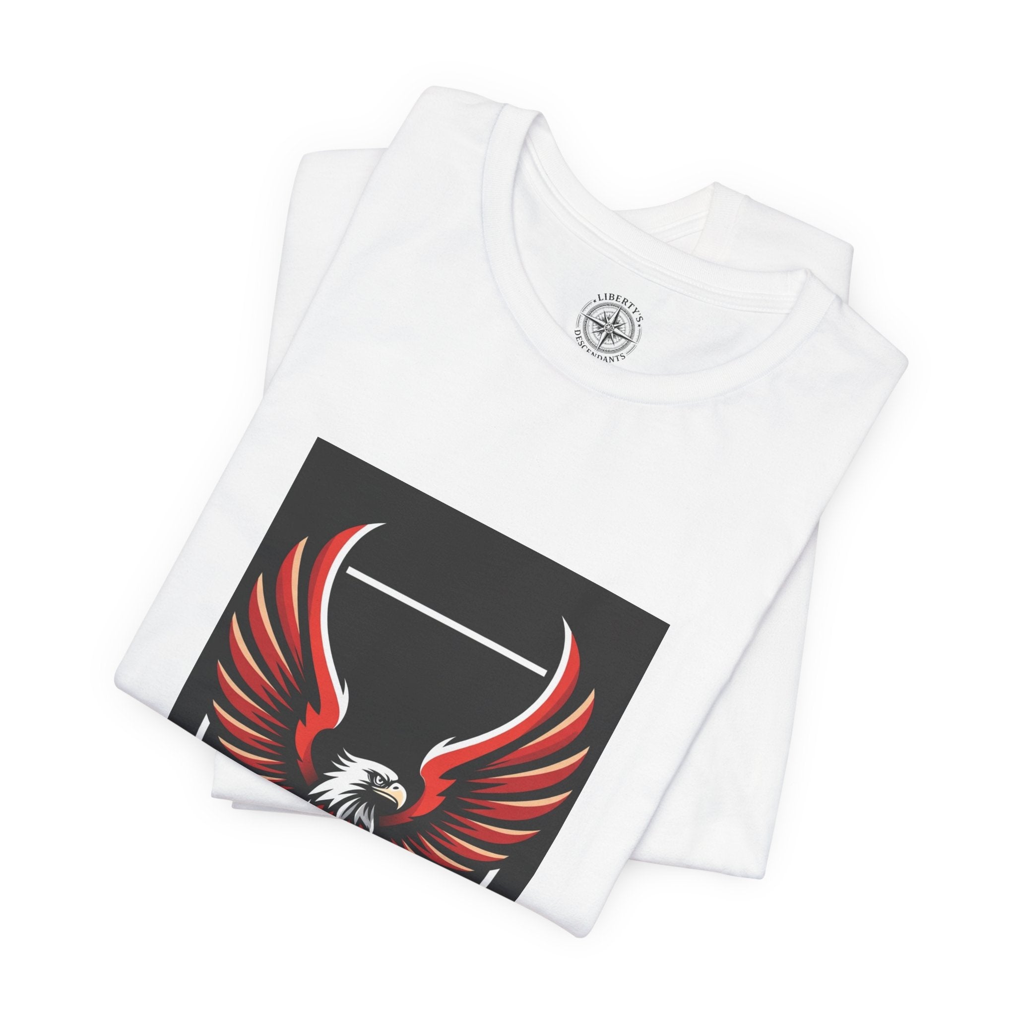 Eagle Emblem Tee — "Libertatis Posteri" Patriotic Graphic T-Shirt