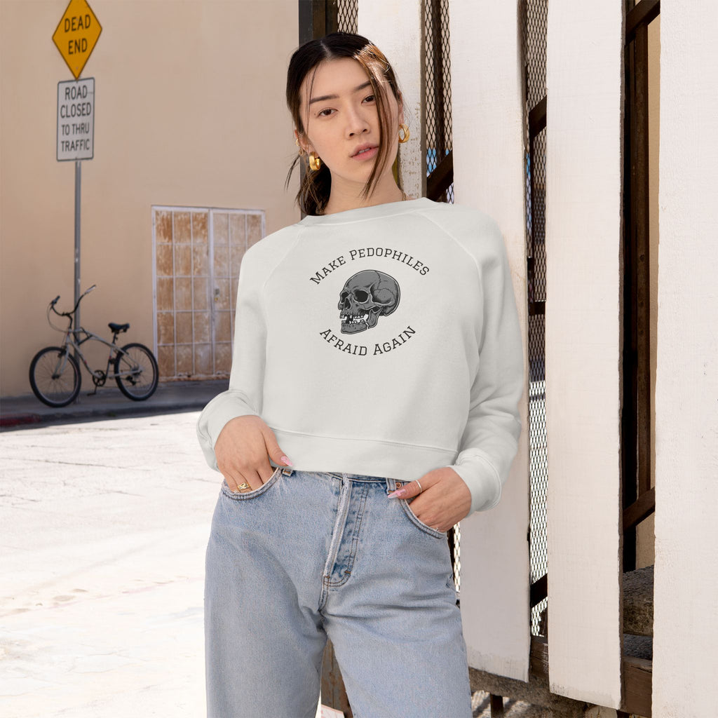 Cropped Pullover – "Make Pedophiles Afraid Again"
