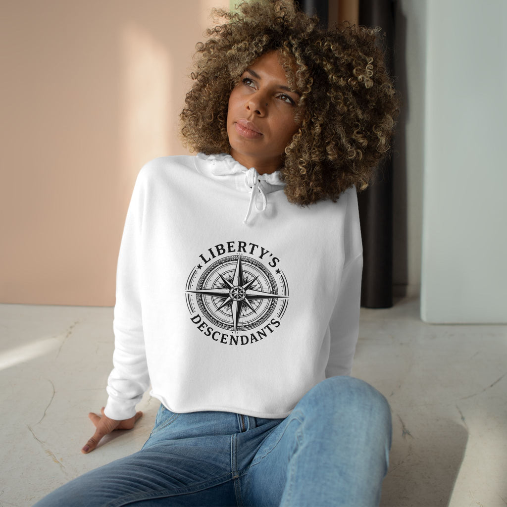 Crop Hoodie — Liberty’s Descendants Compass Graphic Cropped Hoodie