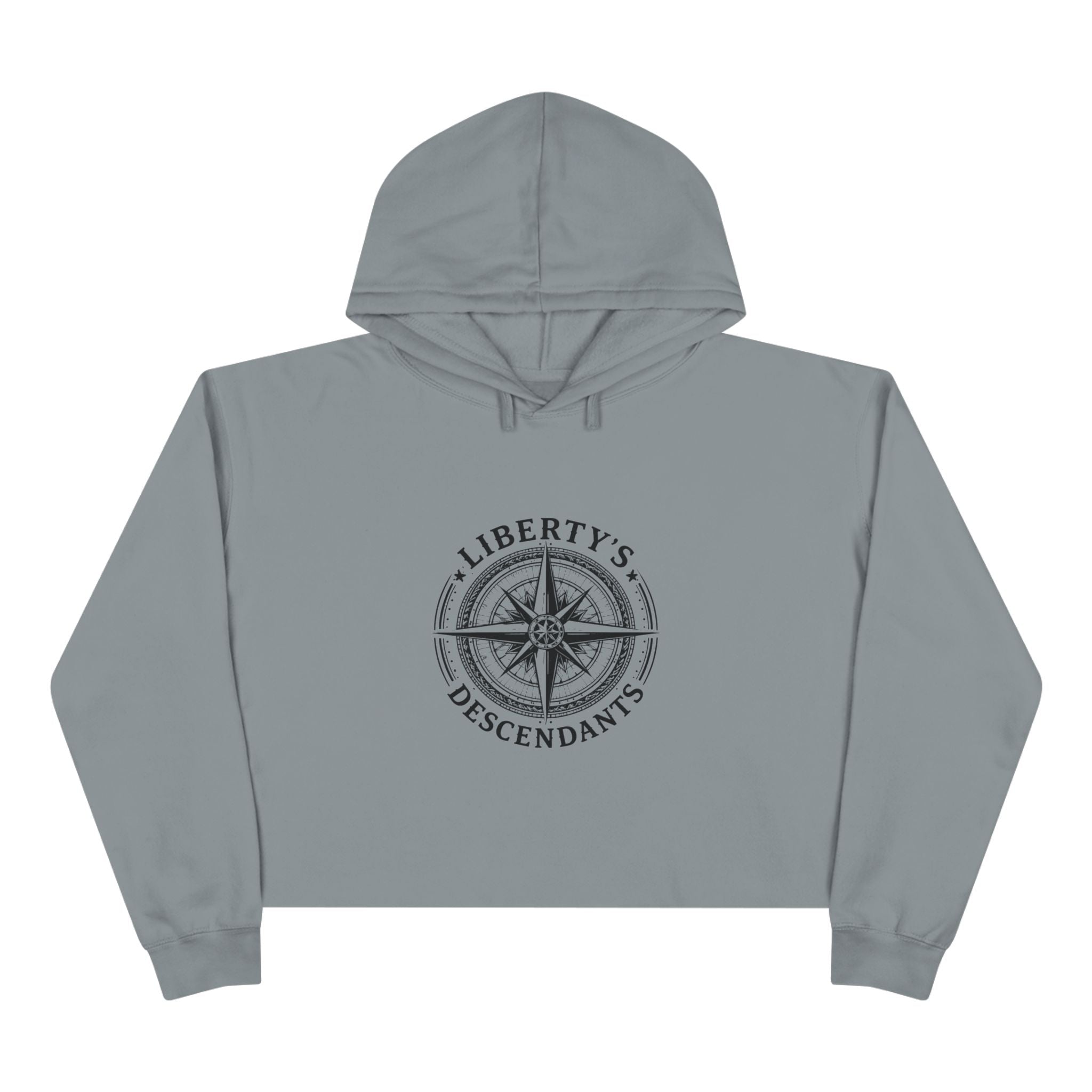 Crop Hoodie — Liberty’s Descendants Compass Graphic Cropped Hoodie