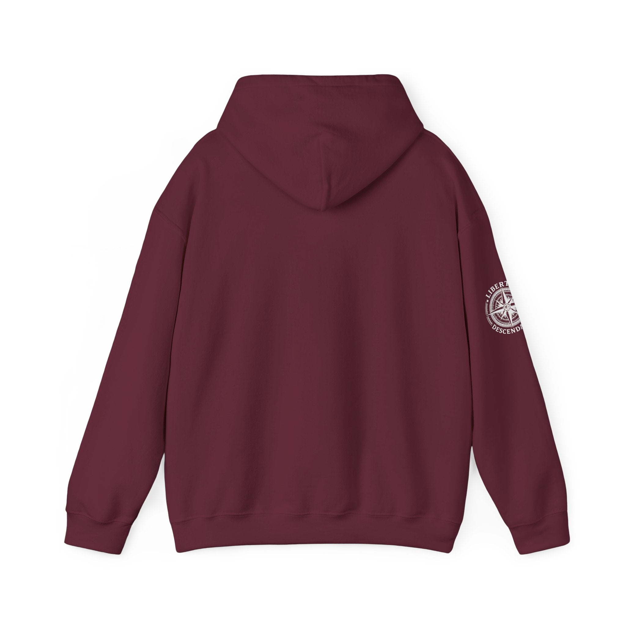 Liberty's Descendant Compass Hoodie — Patriotic Compass Logo Pullover