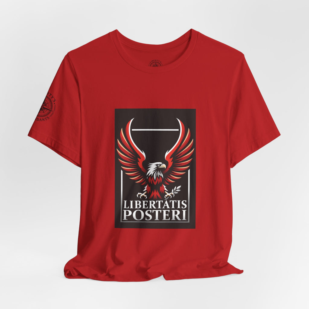 Eagle Emblem Tee — "Libertatis Posteri" Patriotic Graphic T-Shirt