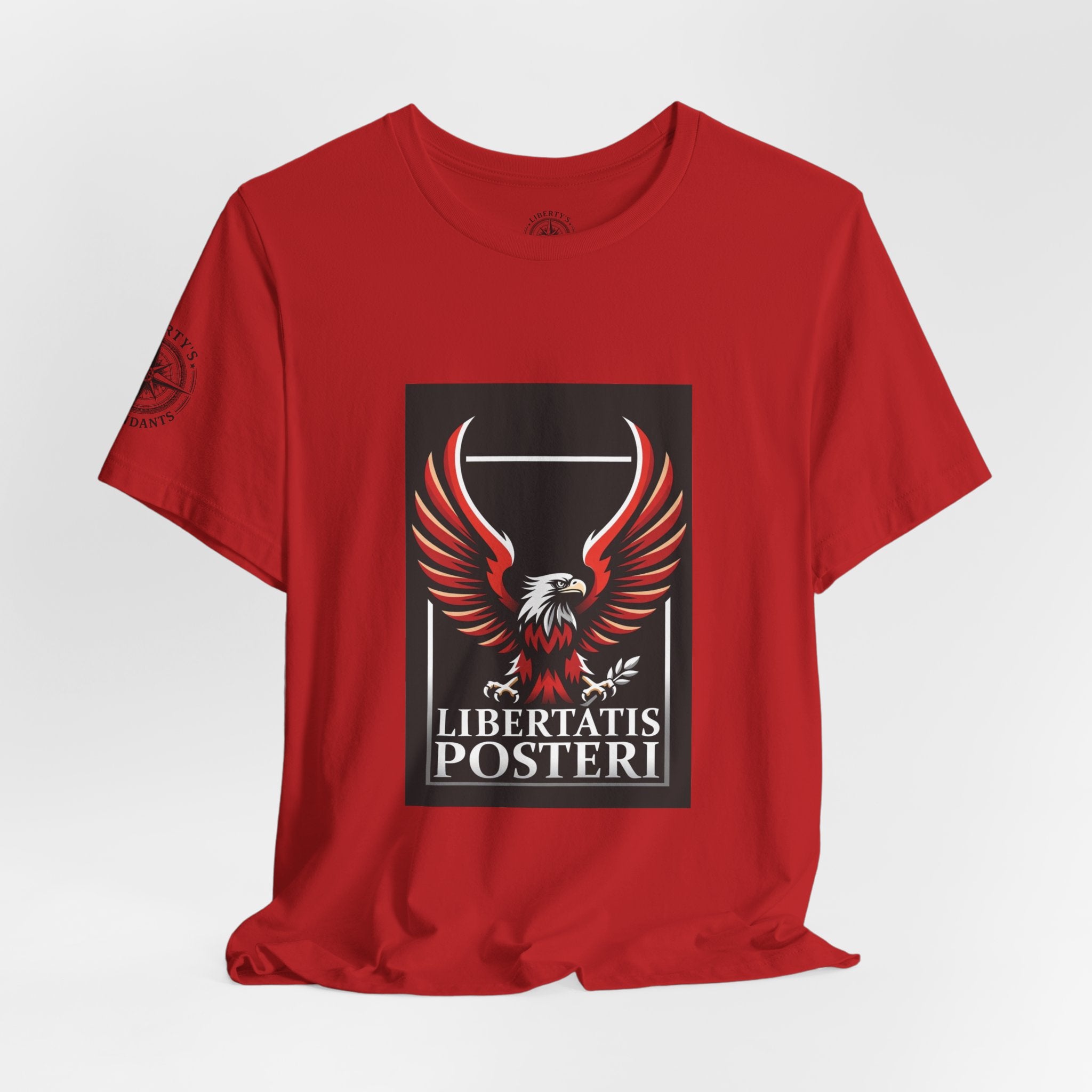 Eagle Emblem Tee — "Libertatis Posteri" Patriotic Graphic T-Shirt