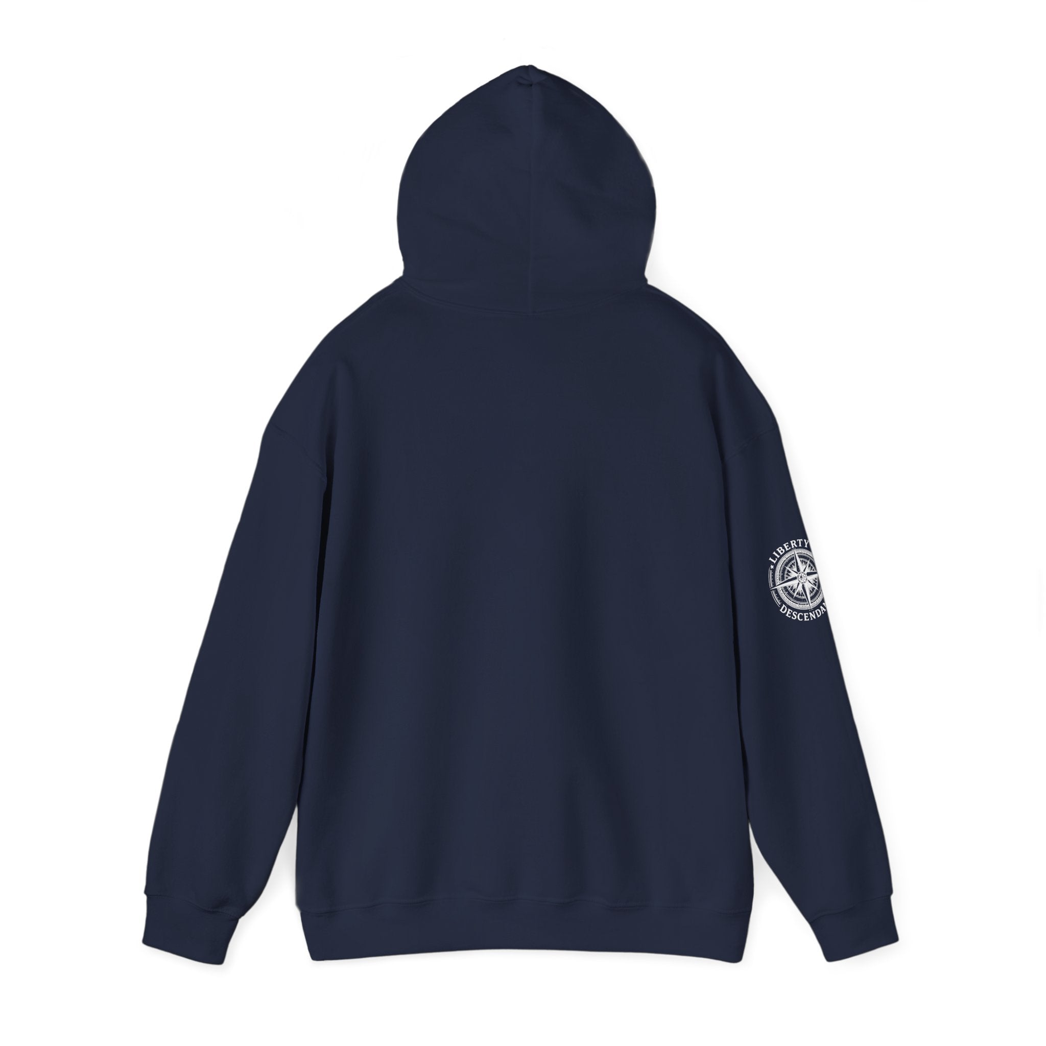 Liberty's Descendant Compass Hoodie — Patriotic Compass Logo Pullover