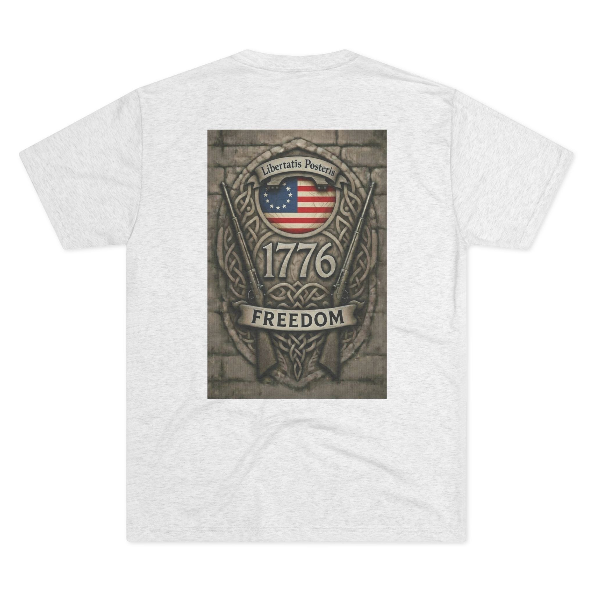 1776 Freedom Tee – American Flag Crest Graphic T-Shirt