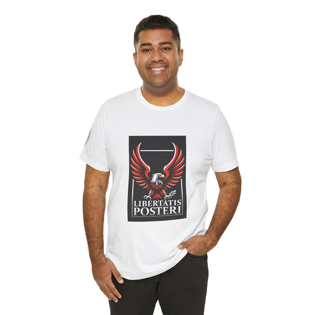 Eagle Emblem Tee — "Libertatis Posteri" Patriotic Graphic T-Shirt