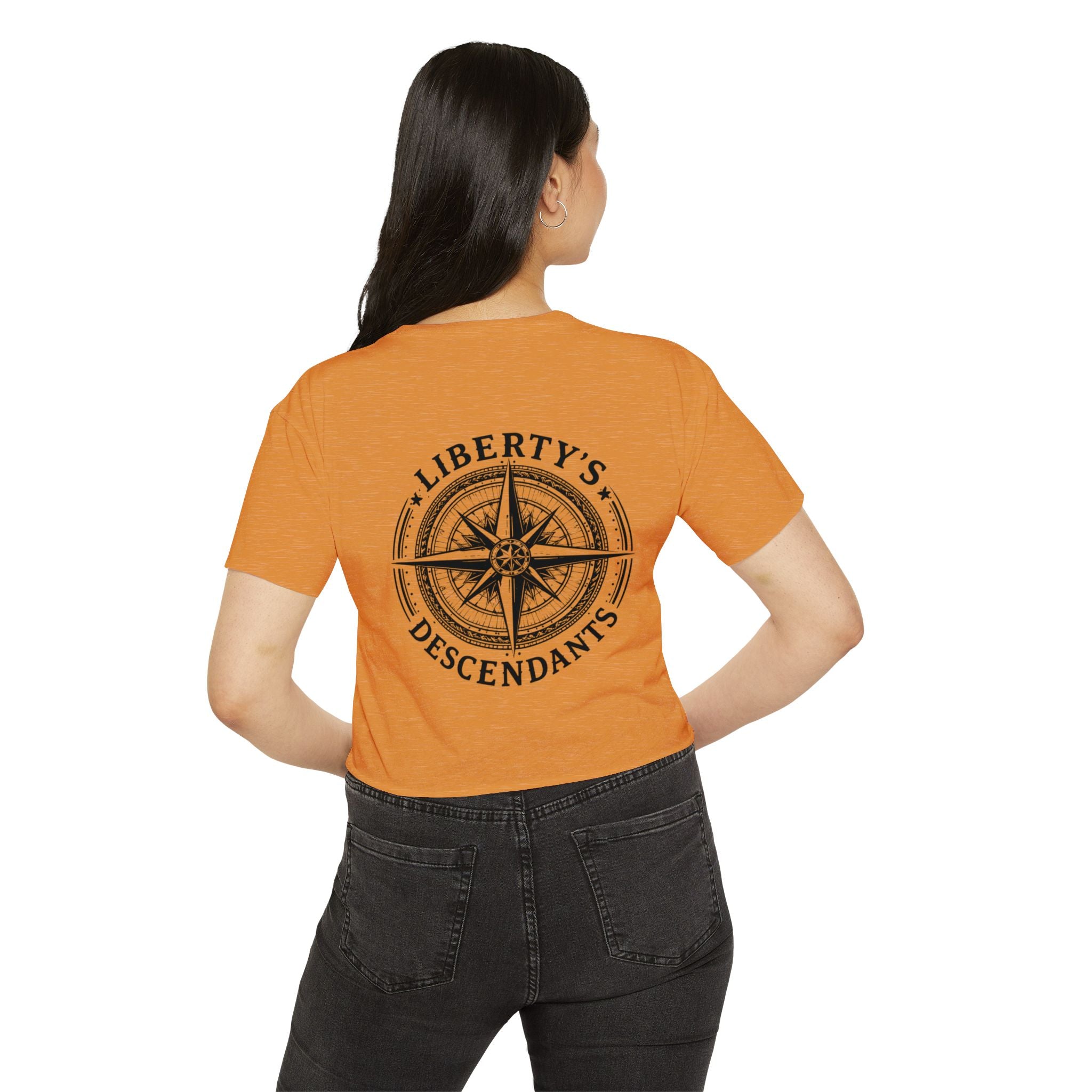 Liberty's Descendants Compass Back Crop Top — Women's Graphic