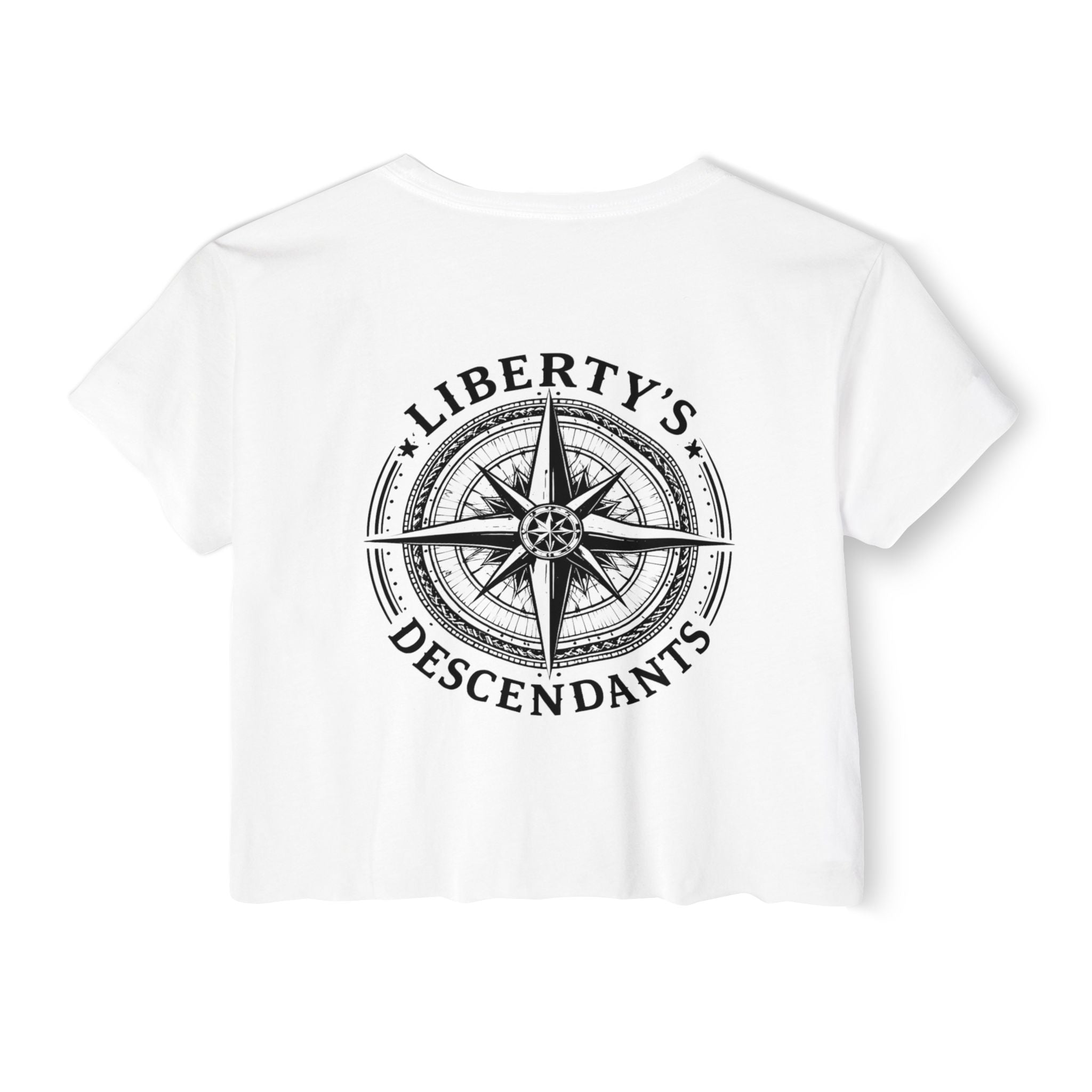 Liberty's Descendants Compass Back Crop Top — Women's Graphic