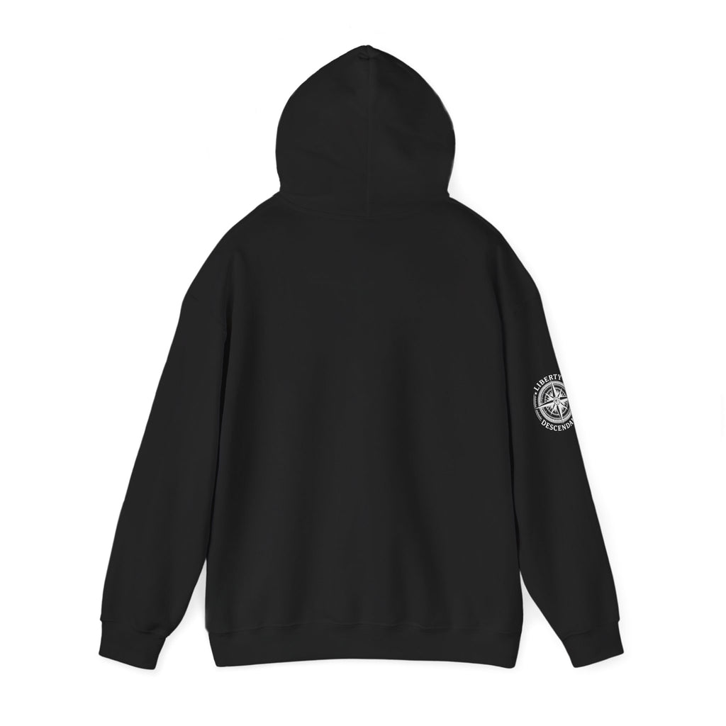 Liberty's Descendant Compass Hoodie — Patriotic Compass Logo Pullover