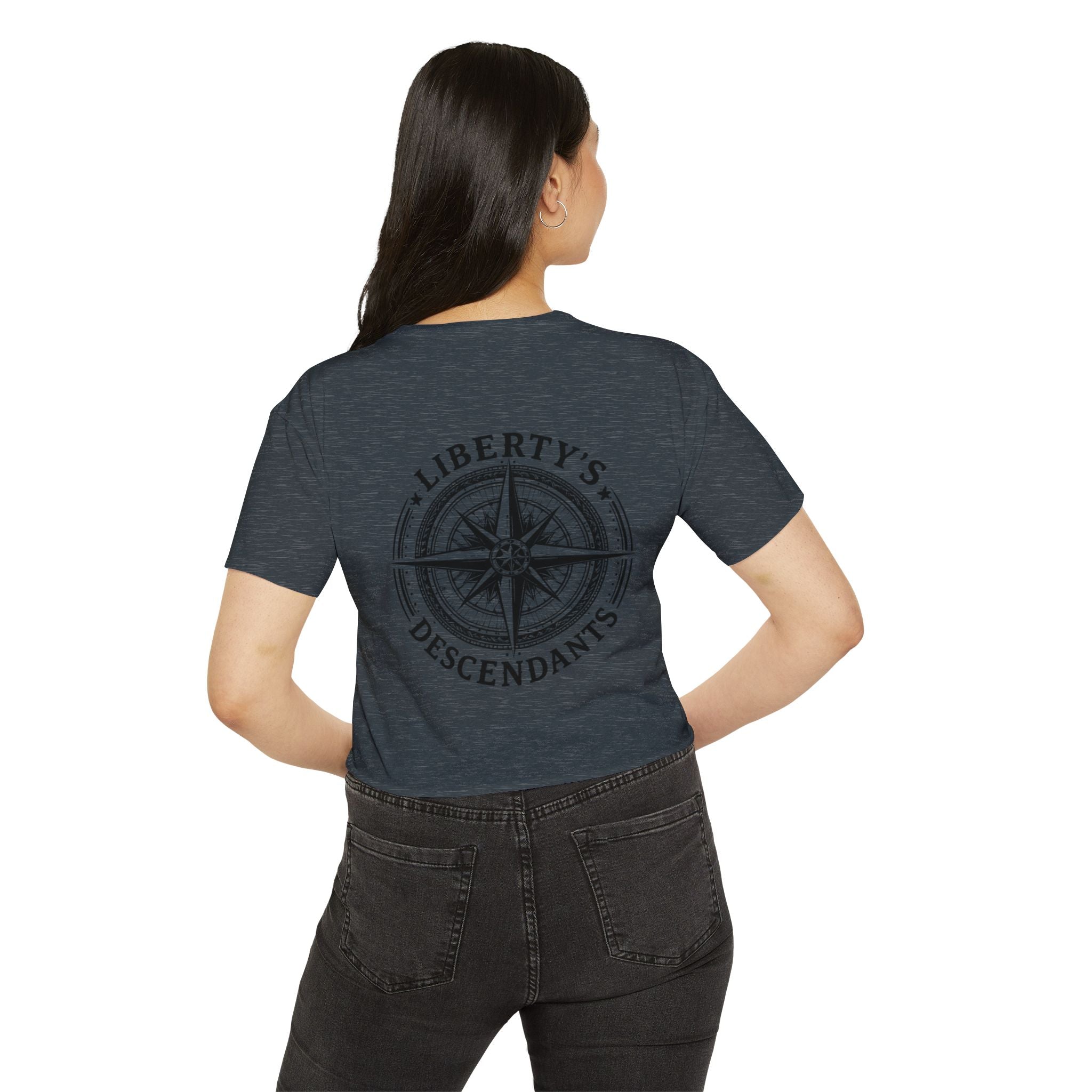 Liberty's Descendants Compass Back Crop Top — Women's Graphic