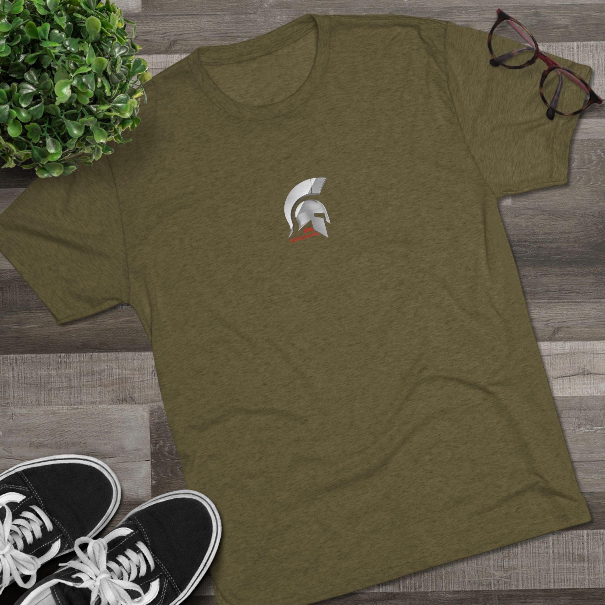 FN Solutions Spartan Helmet Logo T‑Shirt