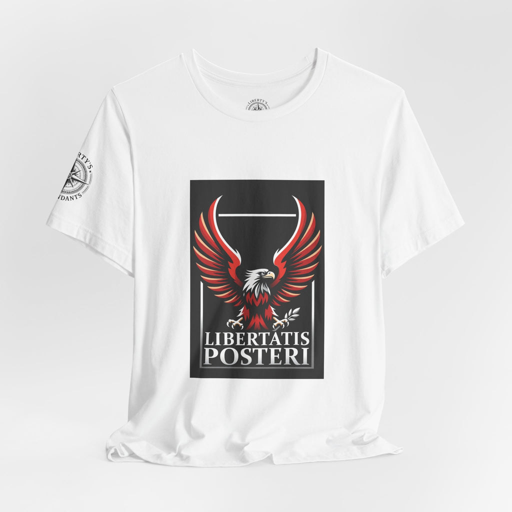Eagle Emblem Tee — "Libertatis Posteri" Patriotic Graphic T-Shirt