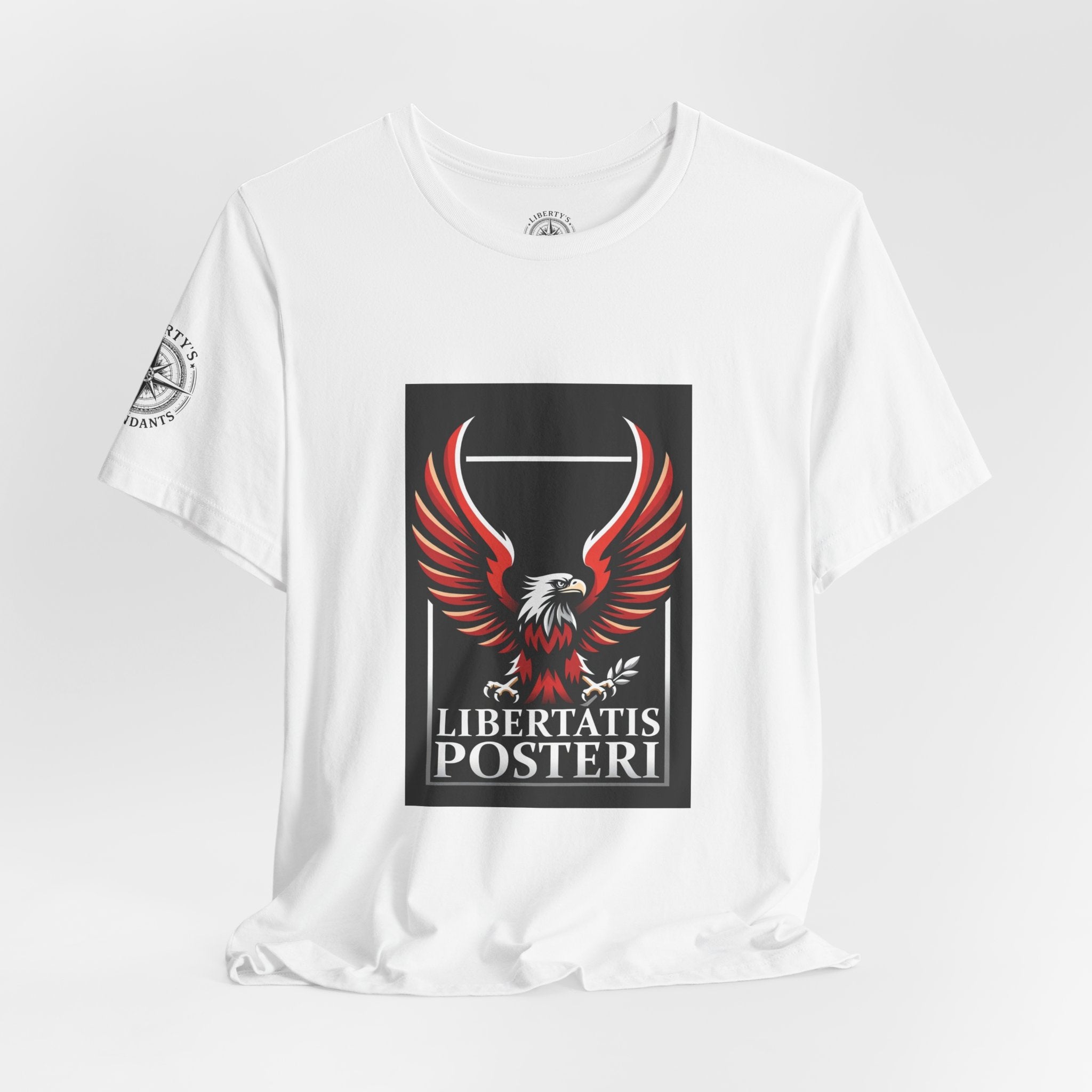 Eagle Emblem Tee — "Libertatis Posteri" Patriotic Graphic T-Shirt