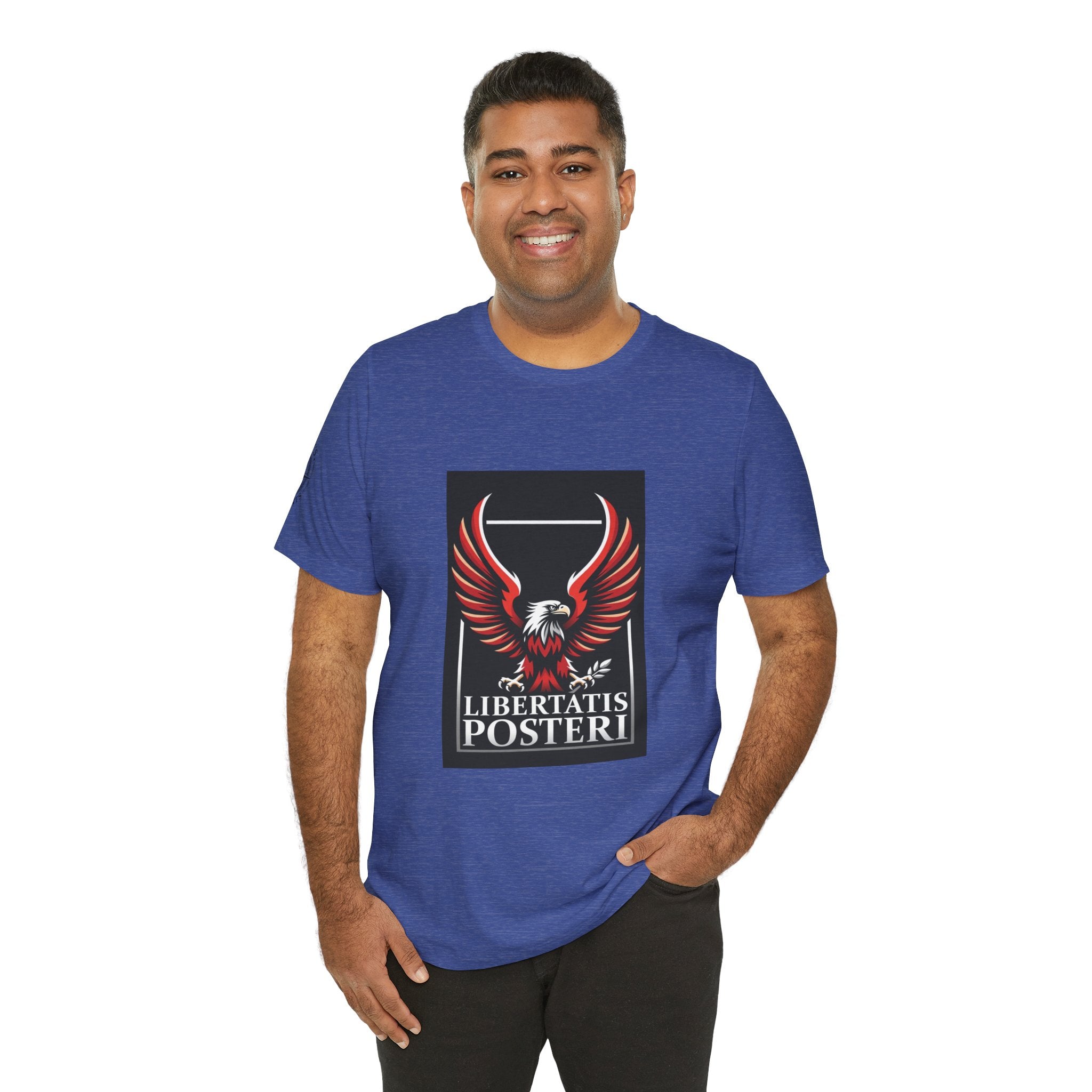 Eagle Emblem Tee — "Libertatis Posteri" Patriotic Graphic T-Shirt