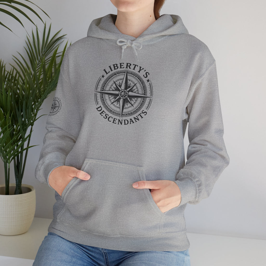 Hoodie — 'Liberty's Descendants' Compass Logo Pullover