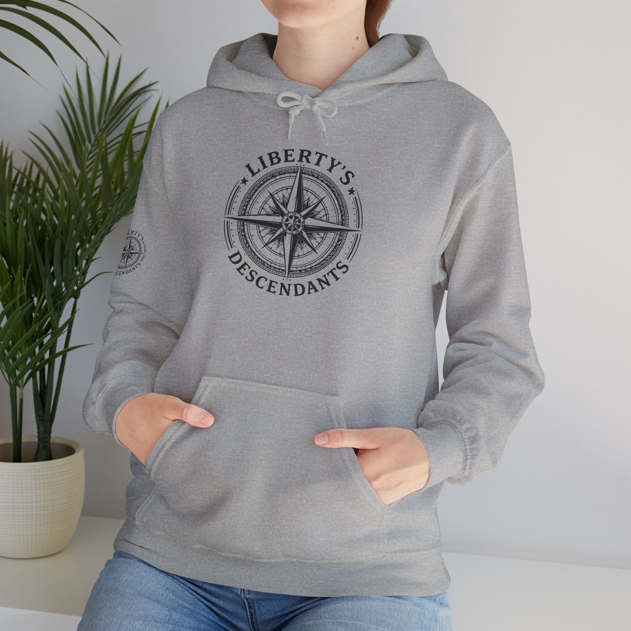 Hoodie — 'Liberty's Descendants' Compass Logo Pullover