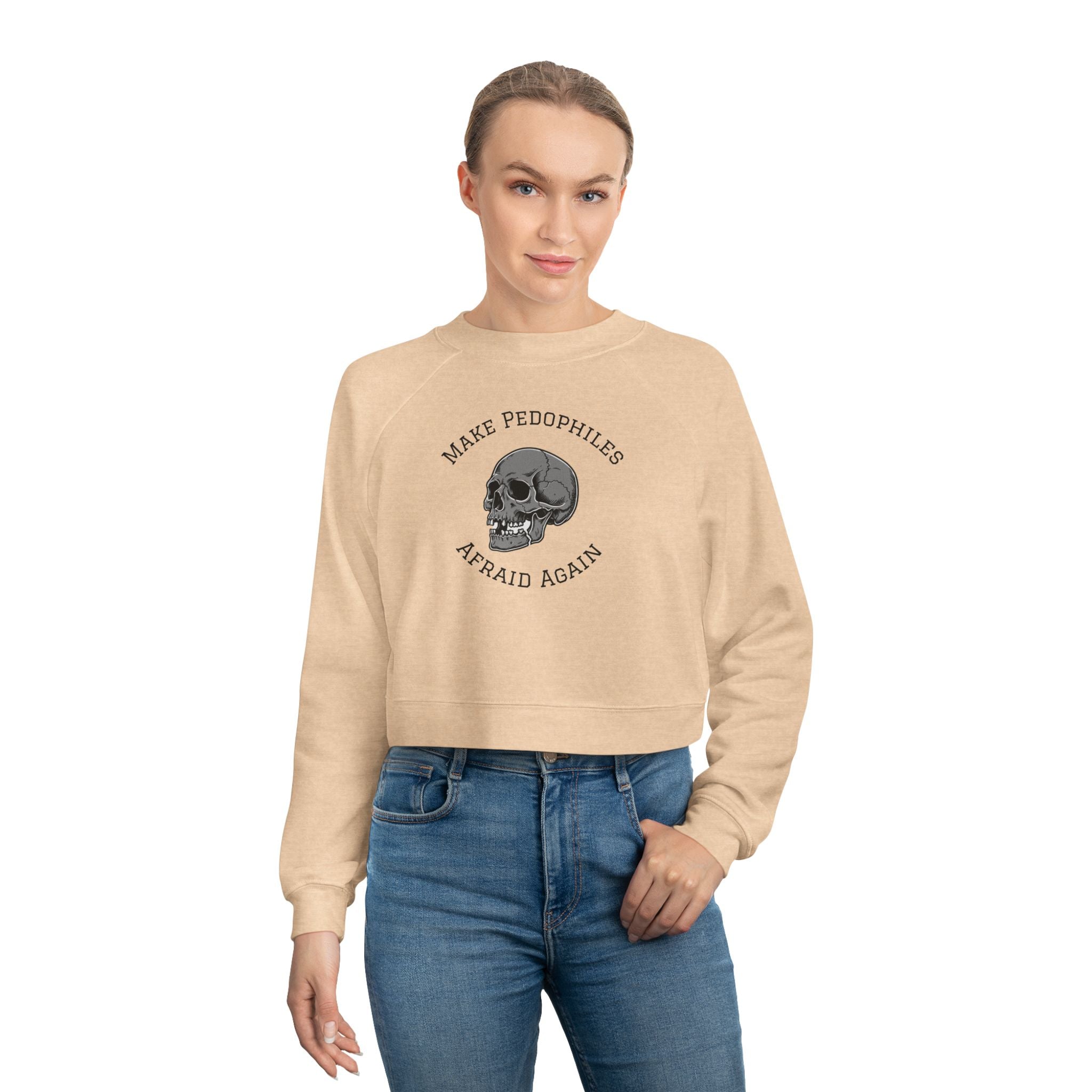 Cropped Pullover – "Make Pedophiles Afraid Again"