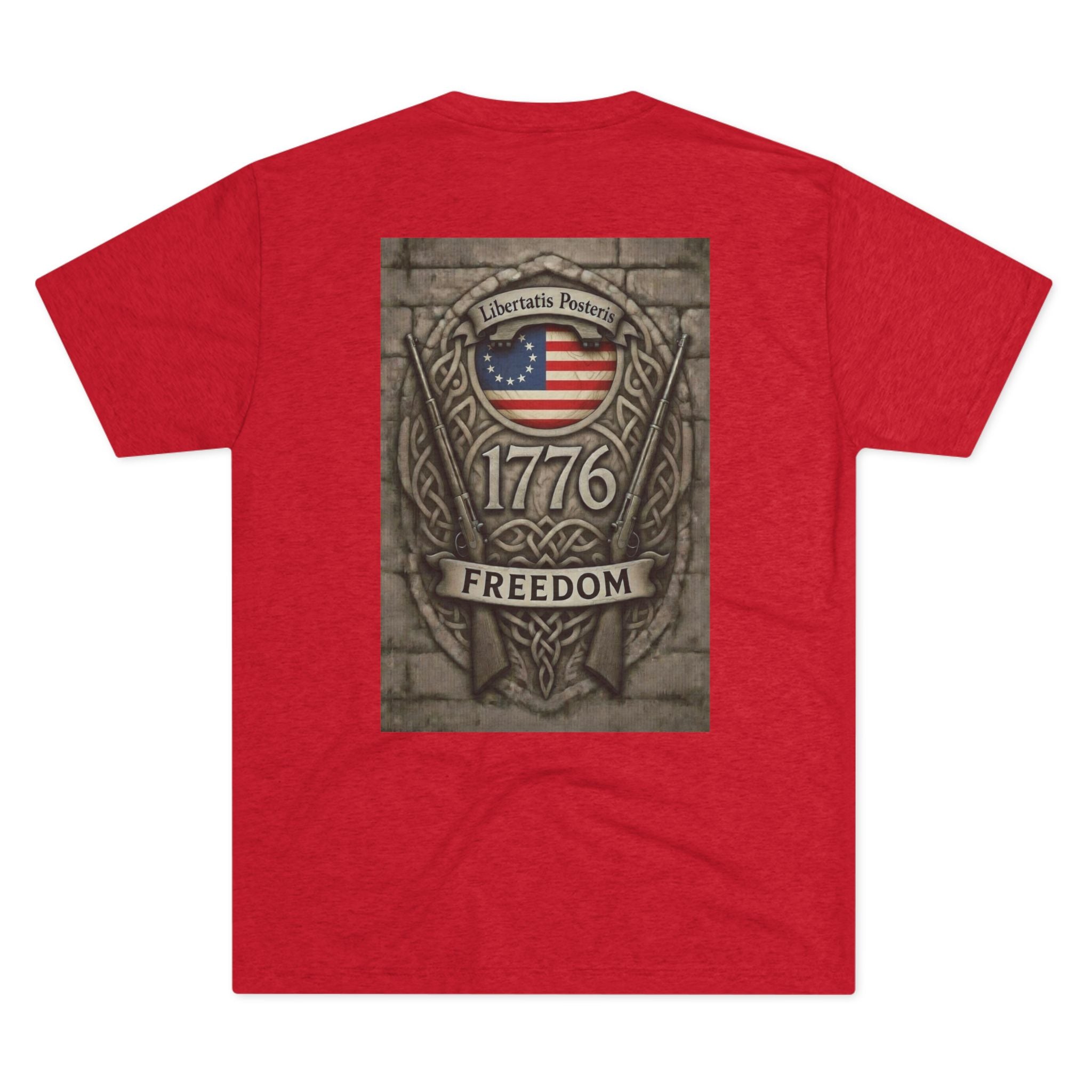 1776 Freedom Tee – American Flag Crest Graphic T-Shirt