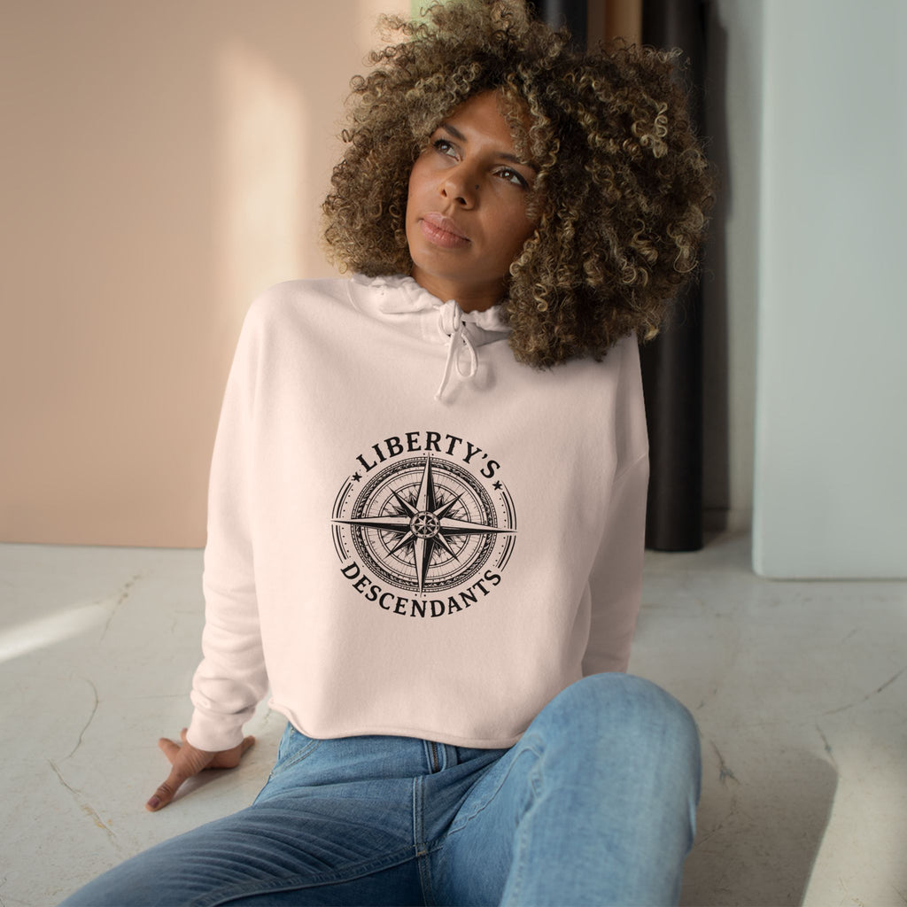 Crop Hoodie — Liberty’s Descendants Compass Graphic Cropped Hoodie