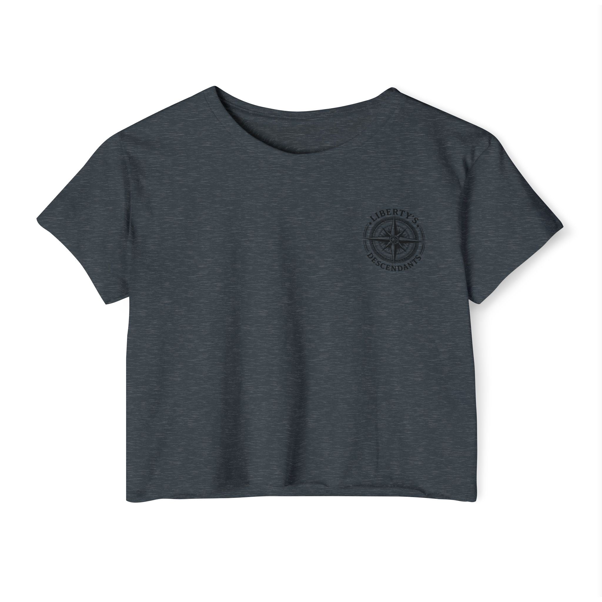 Liberty's Descendants Compass Back Crop Top — Women's Graphic