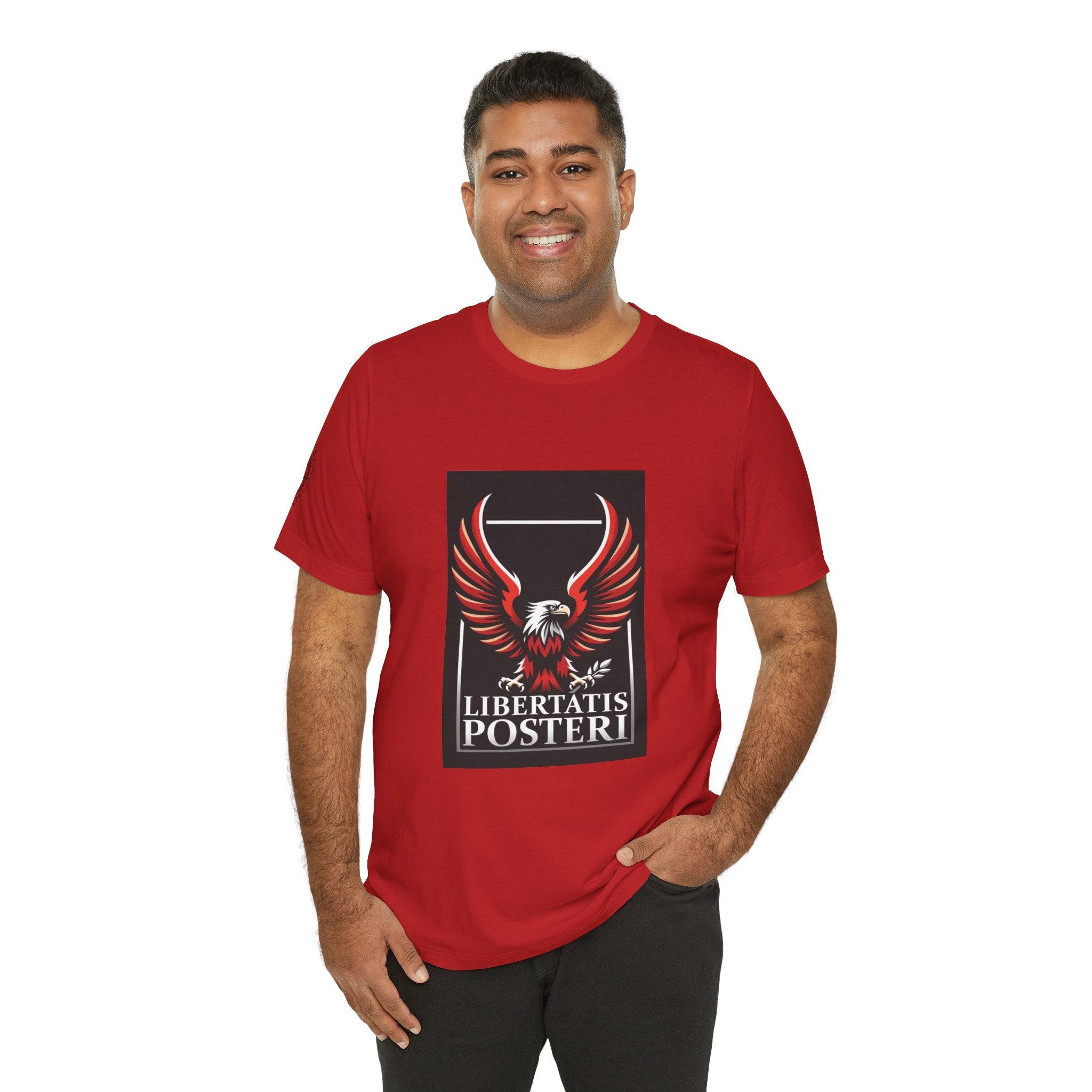 Eagle Emblem Tee — "Libertatis Posteri" Patriotic Graphic T-Shirt
