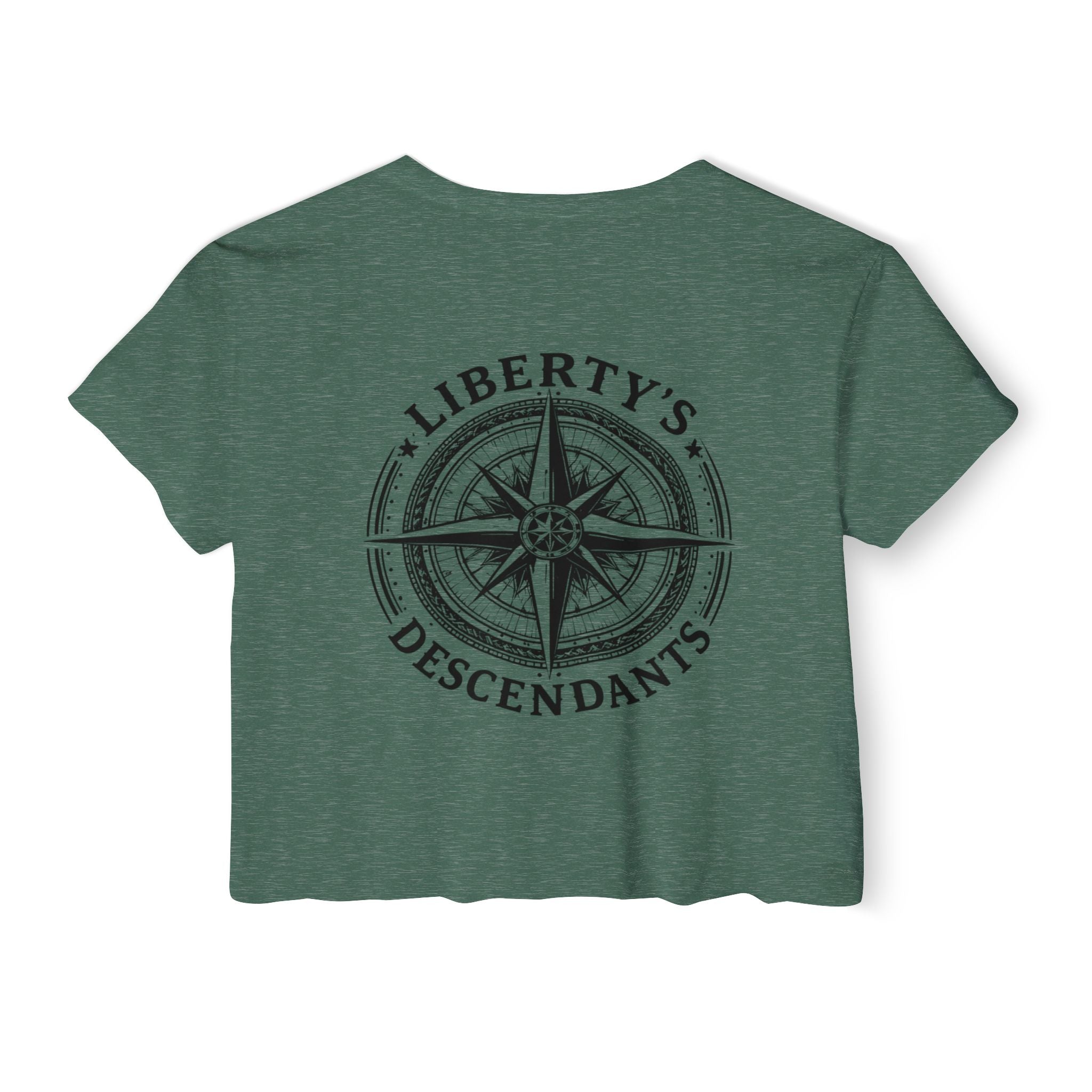 Liberty's Descendants Compass Back Crop Top — Women's Graphic