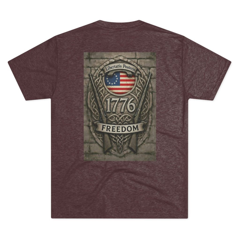 1776 Freedom Tee – American Flag Crest Graphic T-Shirt