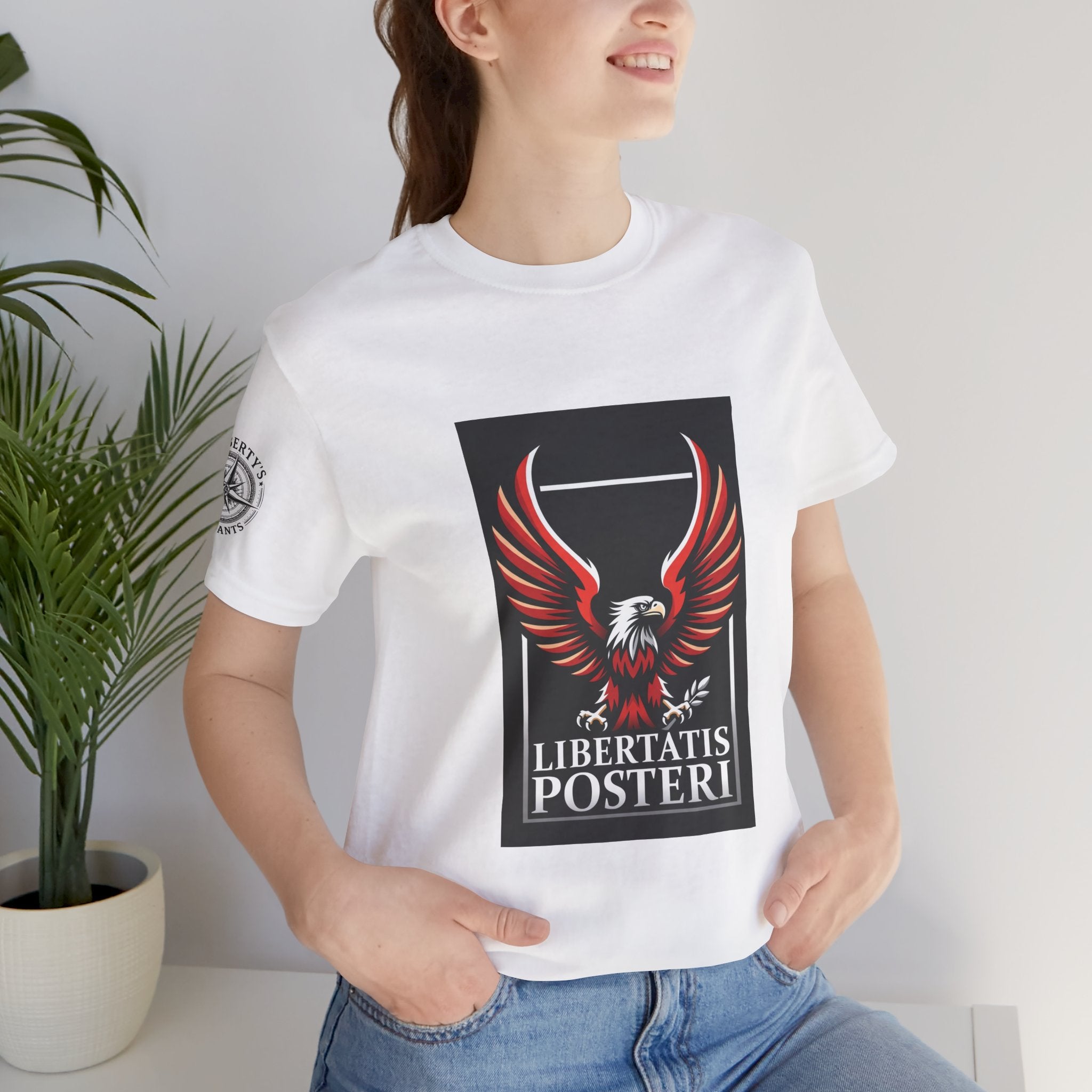 Eagle Emblem Tee — "Libertatis Posteri" Patriotic Graphic T-Shirt