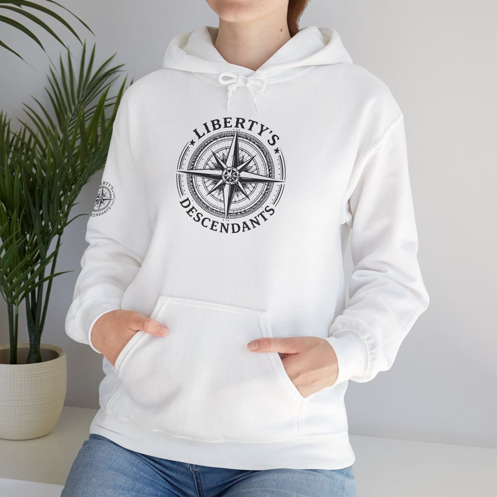 Hoodie — 'Liberty's Descendants' Compass Logo Pullover