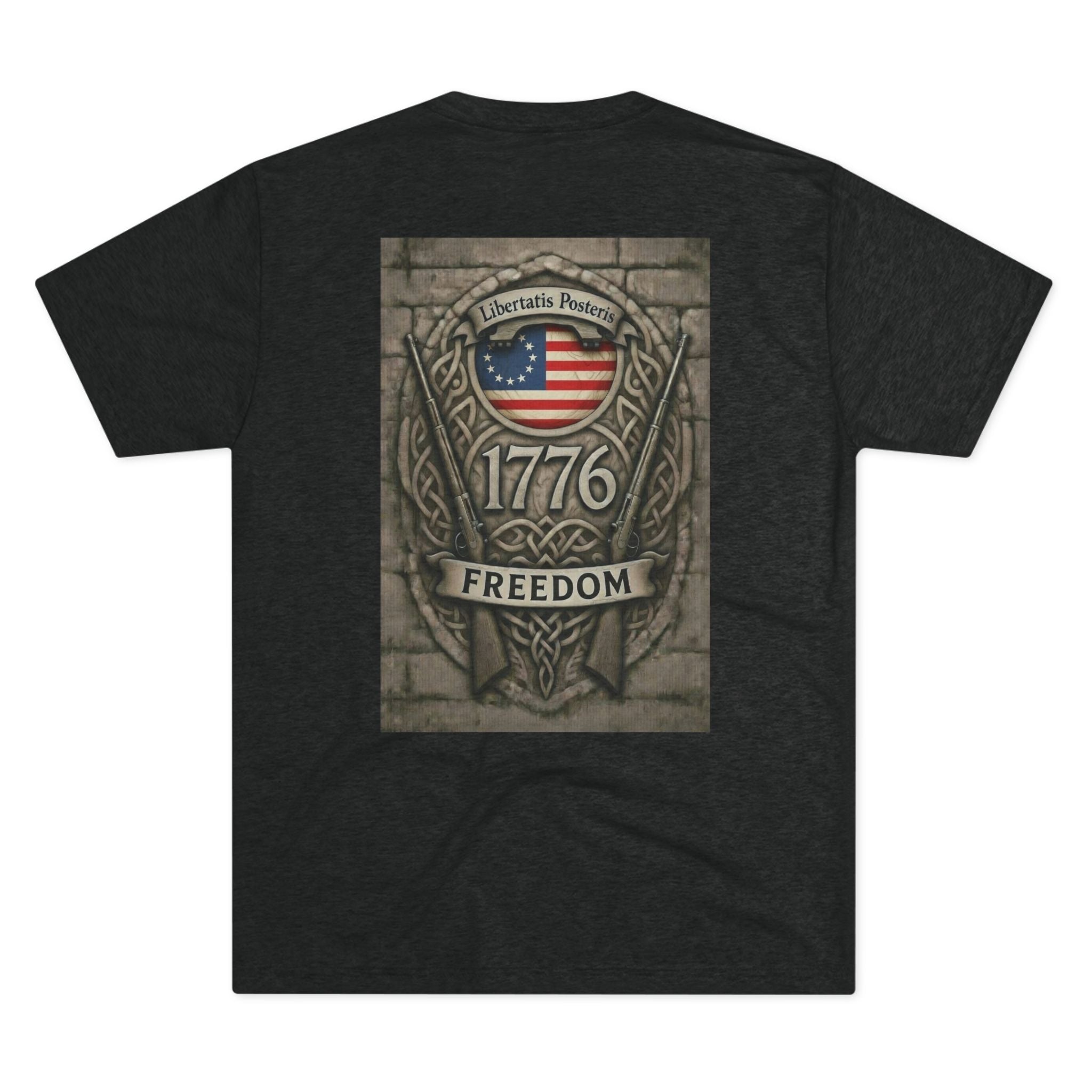 1776 Freedom Tee – American Flag Crest Graphic T-Shirt