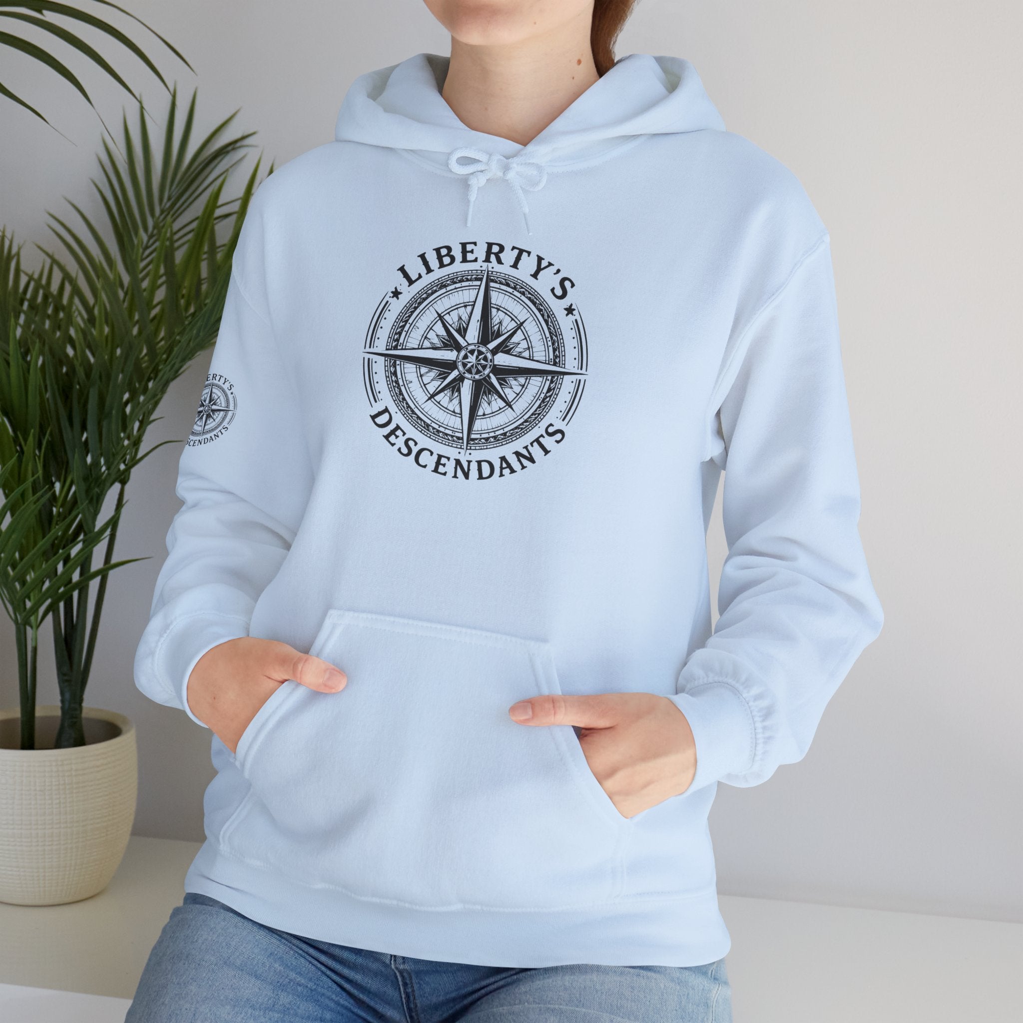 Hoodie — 'Liberty's Descendants' Compass Logo Pullover