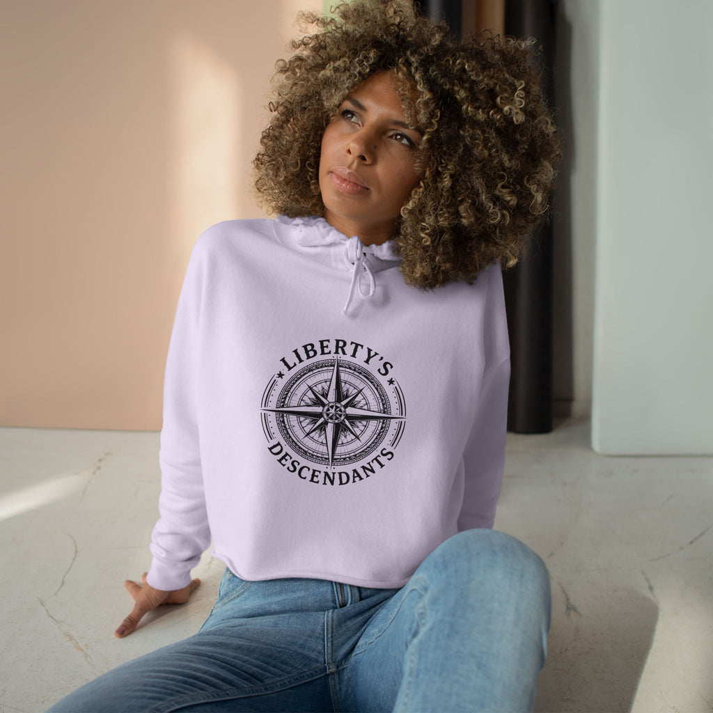 Crop Hoodie — Liberty’s Descendants Compass Graphic Cropped Hoodie