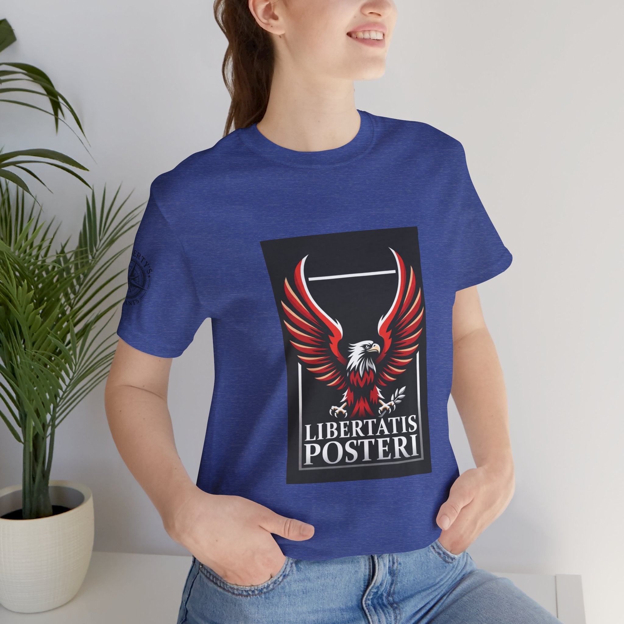 Eagle Emblem Tee — "Libertatis Posteri" Patriotic Graphic T-Shirt