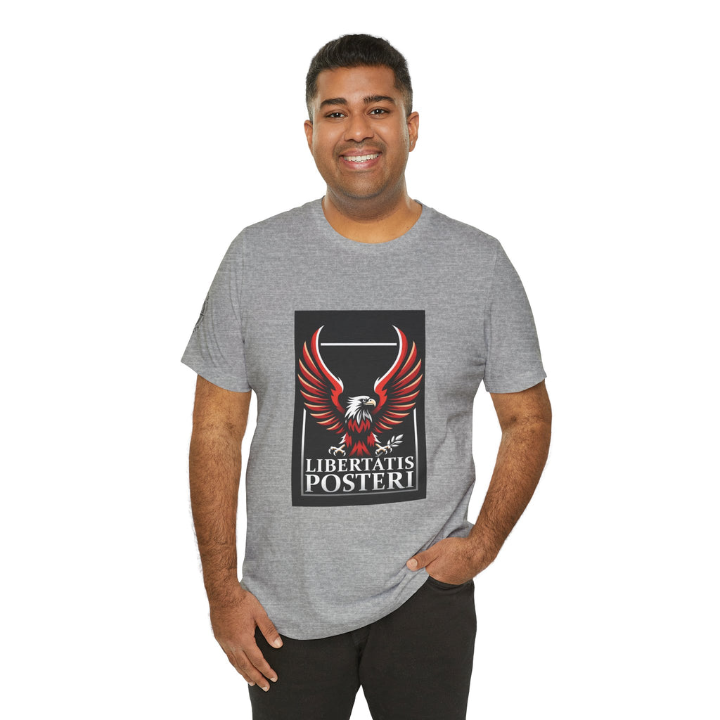 Eagle Emblem Tee — "Libertatis Posteri" Patriotic Graphic T-Shirt