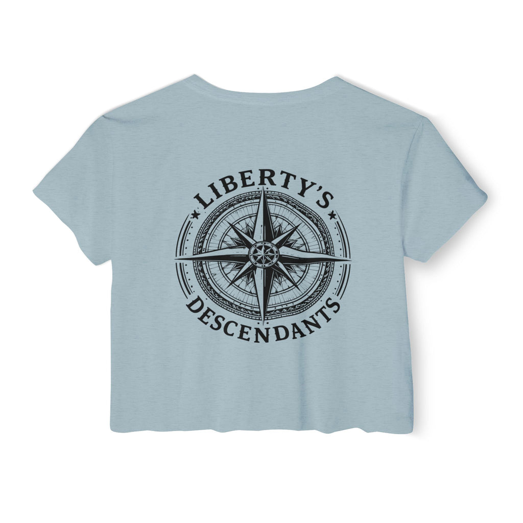 Liberty's Descendants Compass Back Crop Top — Women's Graphic