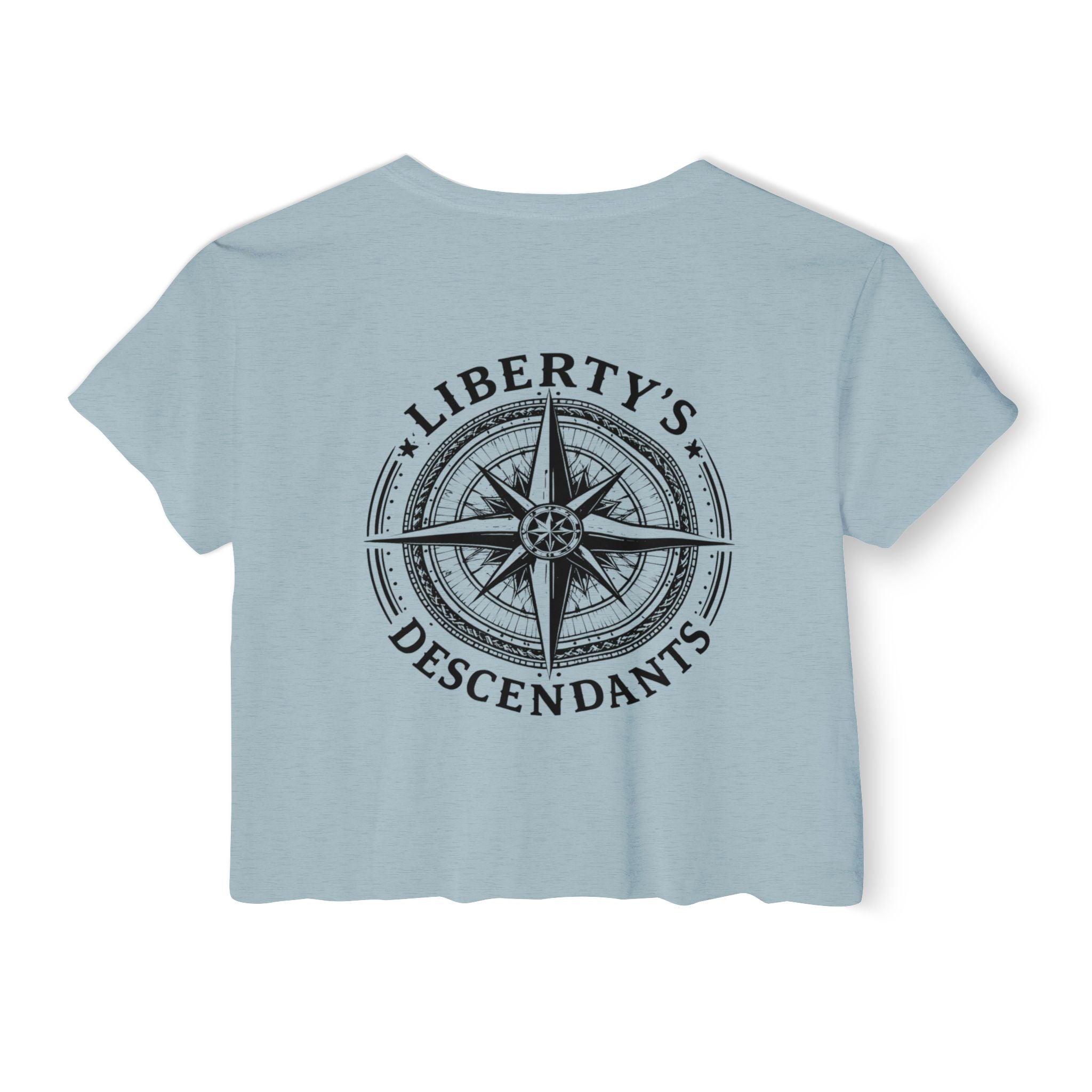 Liberty's Descendants Compass Back Crop Top — Women's Graphic